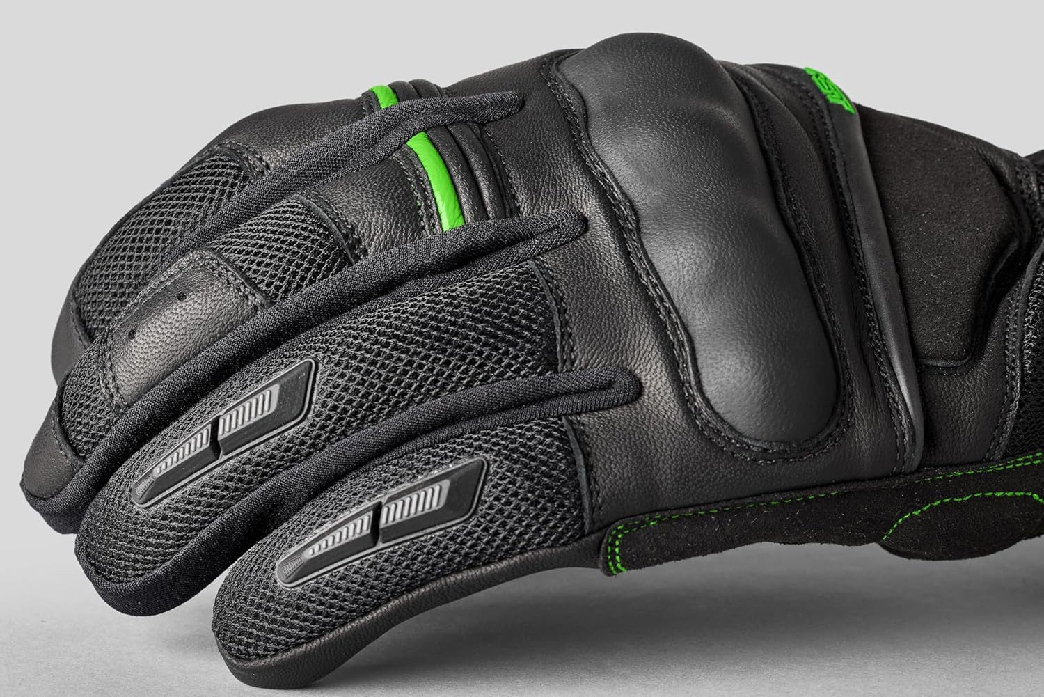 Kawasaki Motorradhandschuhe Kawasaki Dijon 2 Textil Leder Handschuh