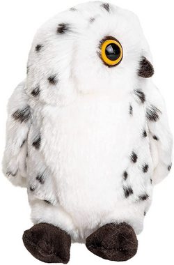 Uni-Toys Kuscheltier Schnee-Eule - 19 cm (Höhe) - Plüsch-Vogel - Plüschtier, zu 100 % recyceltes Füllmaterial