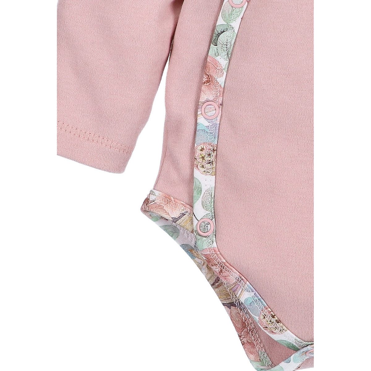 NINI Langarmwickelbody Blume Mädchen (1-tlg) Body, Langarmbody, Wickelbody, Mädchenbody, Einteiler
