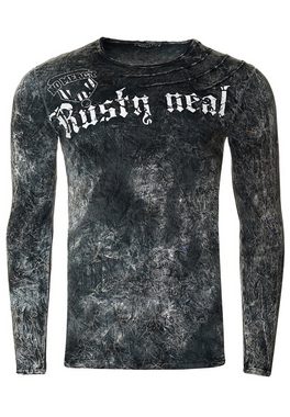 Rusty Neal Langarmshirt mit modernem Print