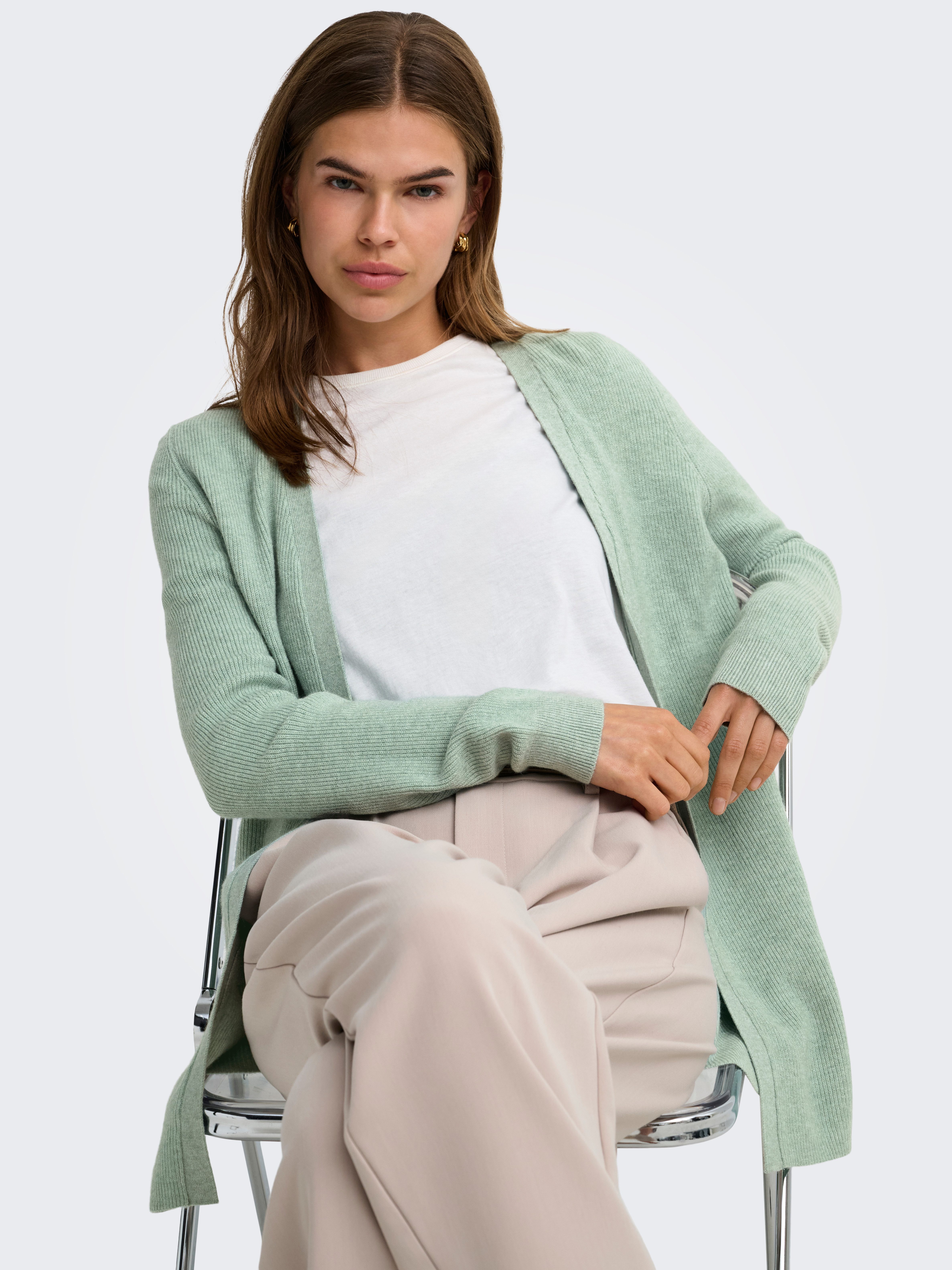 ONLY Strickjacke ONLMARY LS OPEN RIB CARDI KNT Viskosemischung, regular fit – Bild 3 von 5
