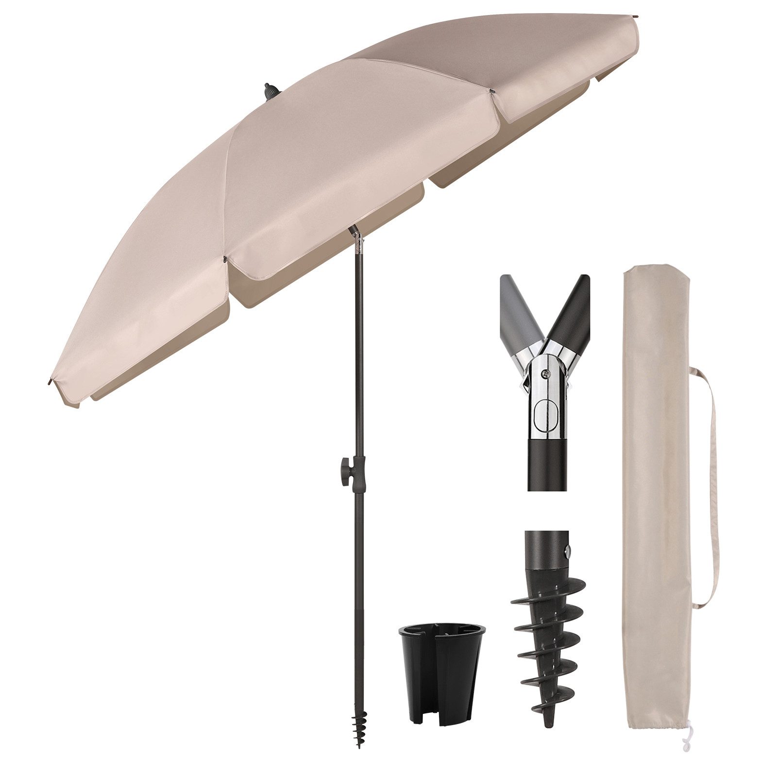Sekey Sonnenschirm Ø180 cm Balkonschirm Terrassenschirm günstig online kaufen