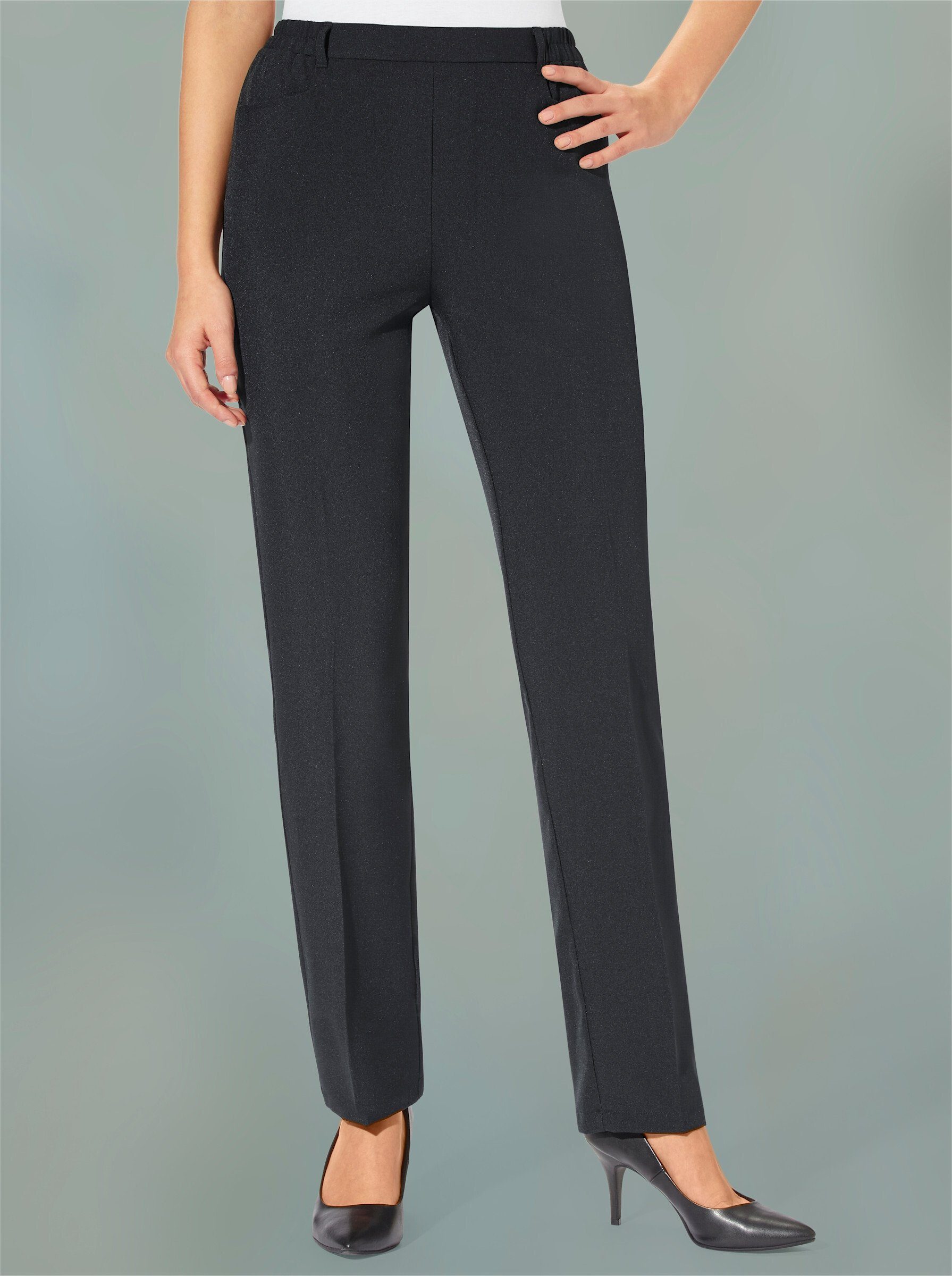 Sieh an! Jerseyhose Bügelfaltenhose Innenbeinlänge ca. günstig online kaufen