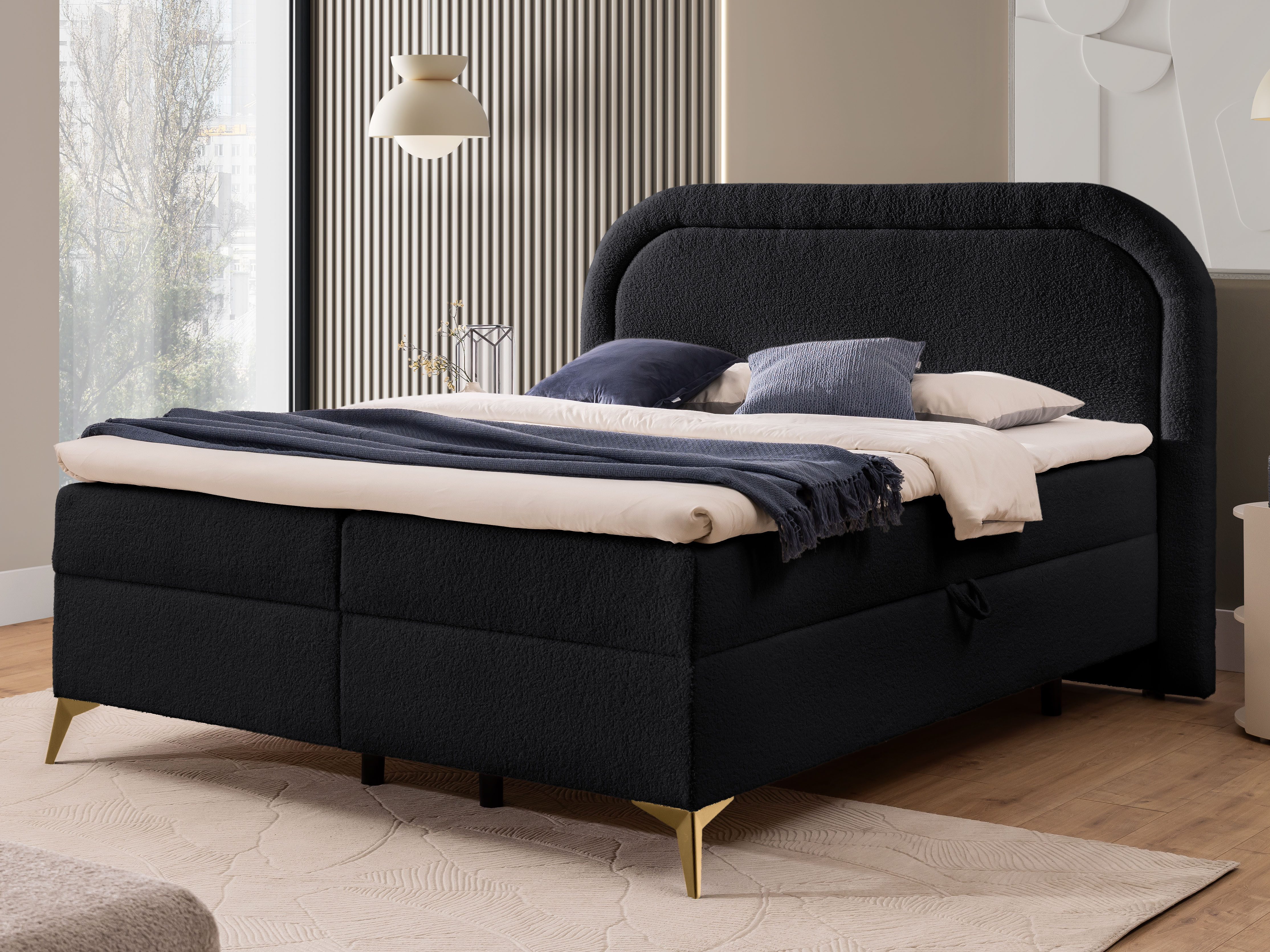 S-Style Möbel Boxspringbett Sonna mit Topper günstig online kaufen