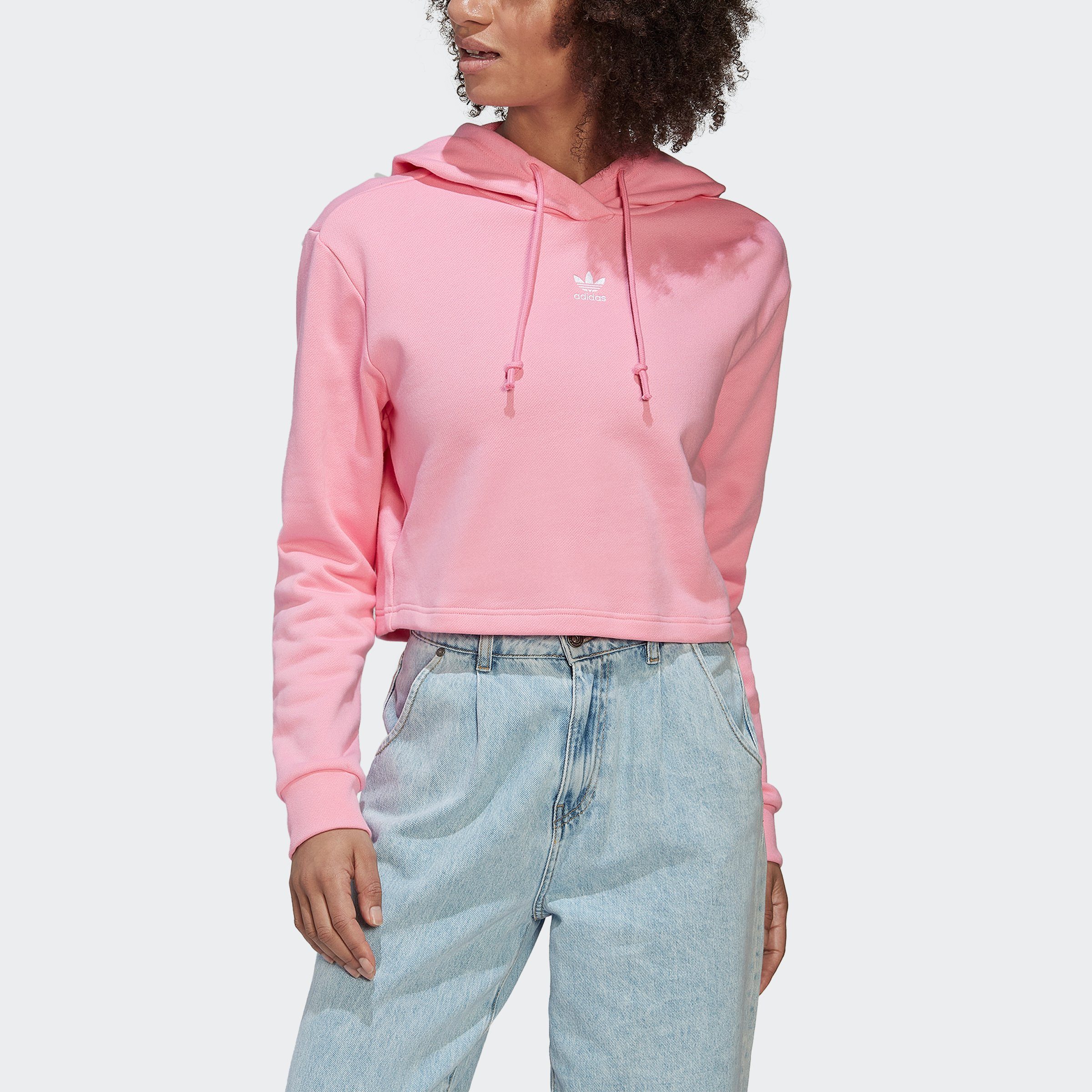 adidas Originals Sweatshirt ADICOLOR ESSENTIALS TERRY CROP HOODIE FRENCH BLIPNK