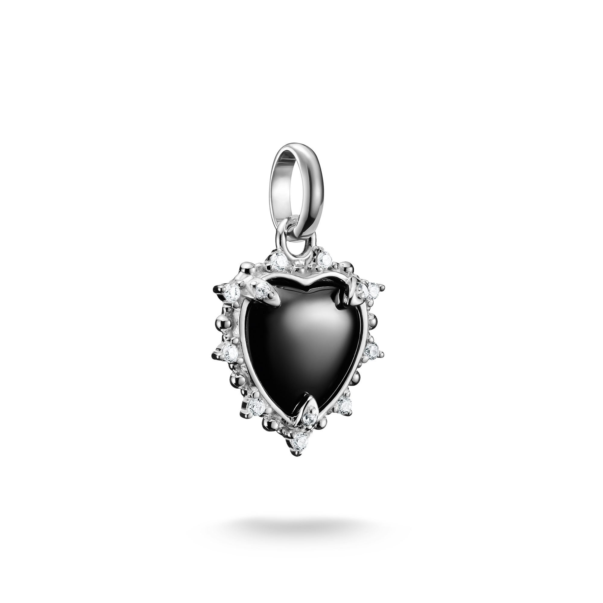 THOMAS SABO Charm Herz Charm Vintage-Herz - Connect, mit Rubin (synth), Zirkonia (synth)