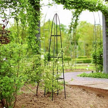 relaxdays Rankhilfe Garten Rankturm Metall ca. 190 cm spitz