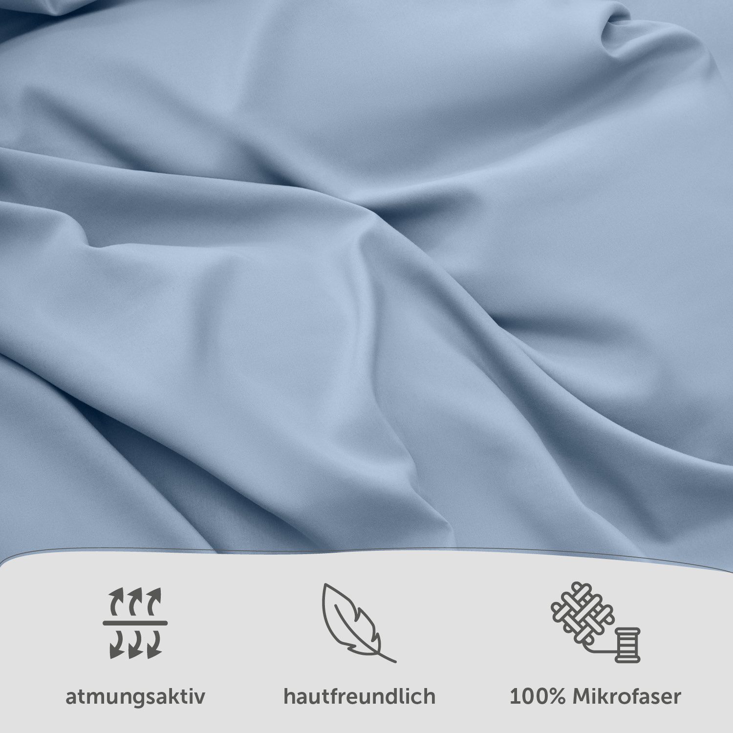 Blumtal Bettwäsche Oeko-TEX zertifizierte Mikrofaser Bettwäsche pflegeleicht & faltenfrei, Mikrofaser, Bettbezüge aus Atmungsaktivem Mikrofaser