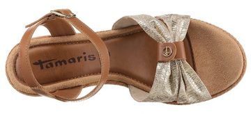 Tamaris Keilsandalette mit schönem Metallic-Schimmer