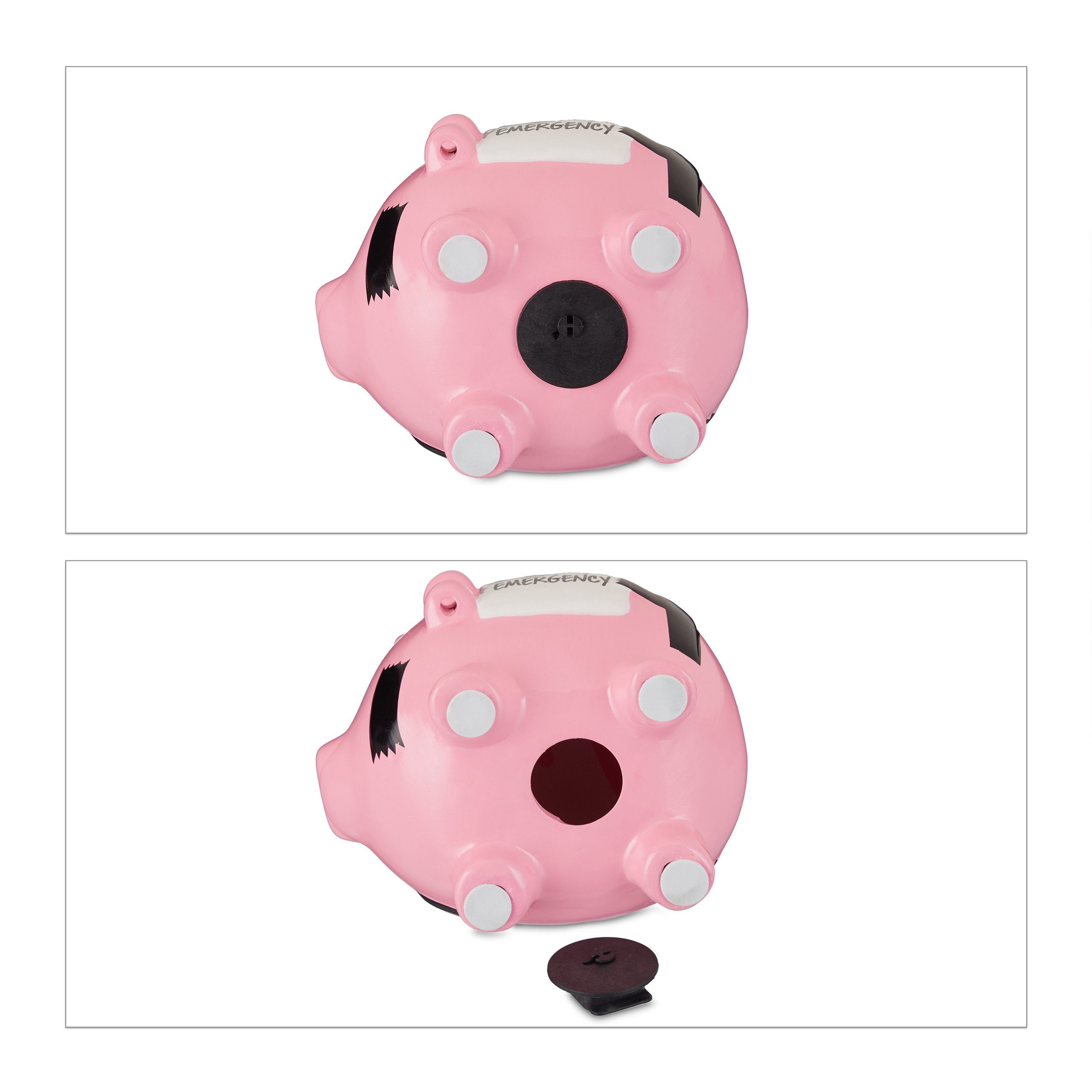 relaxdays Spardose Sparschwein Emergency