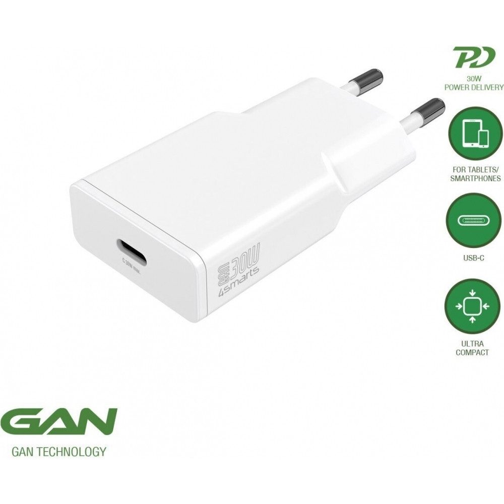 4smarts 4smarts PDPlug Slim 30W GaN Ladegerät für unterwegs. Handy-Netzteile