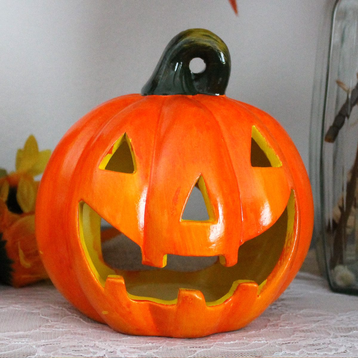 matches21 HOME & HOBBY Dekofigur Kürbis-Laterne als LED Halloween-Deko Wind günstig online kaufen