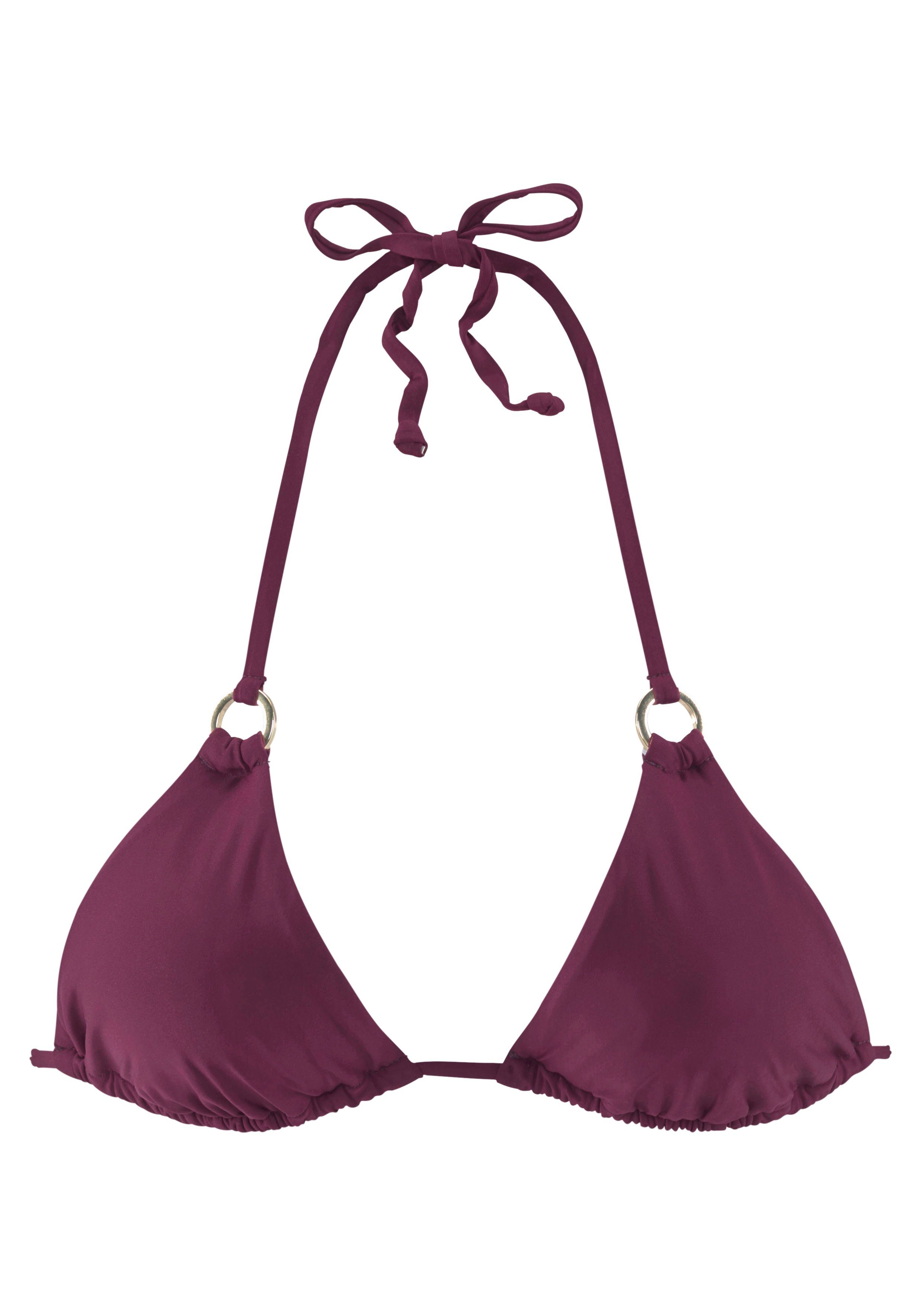 LASCANA Triangel-Bikini-Top Italy, mit Zierringen günstig online kaufen