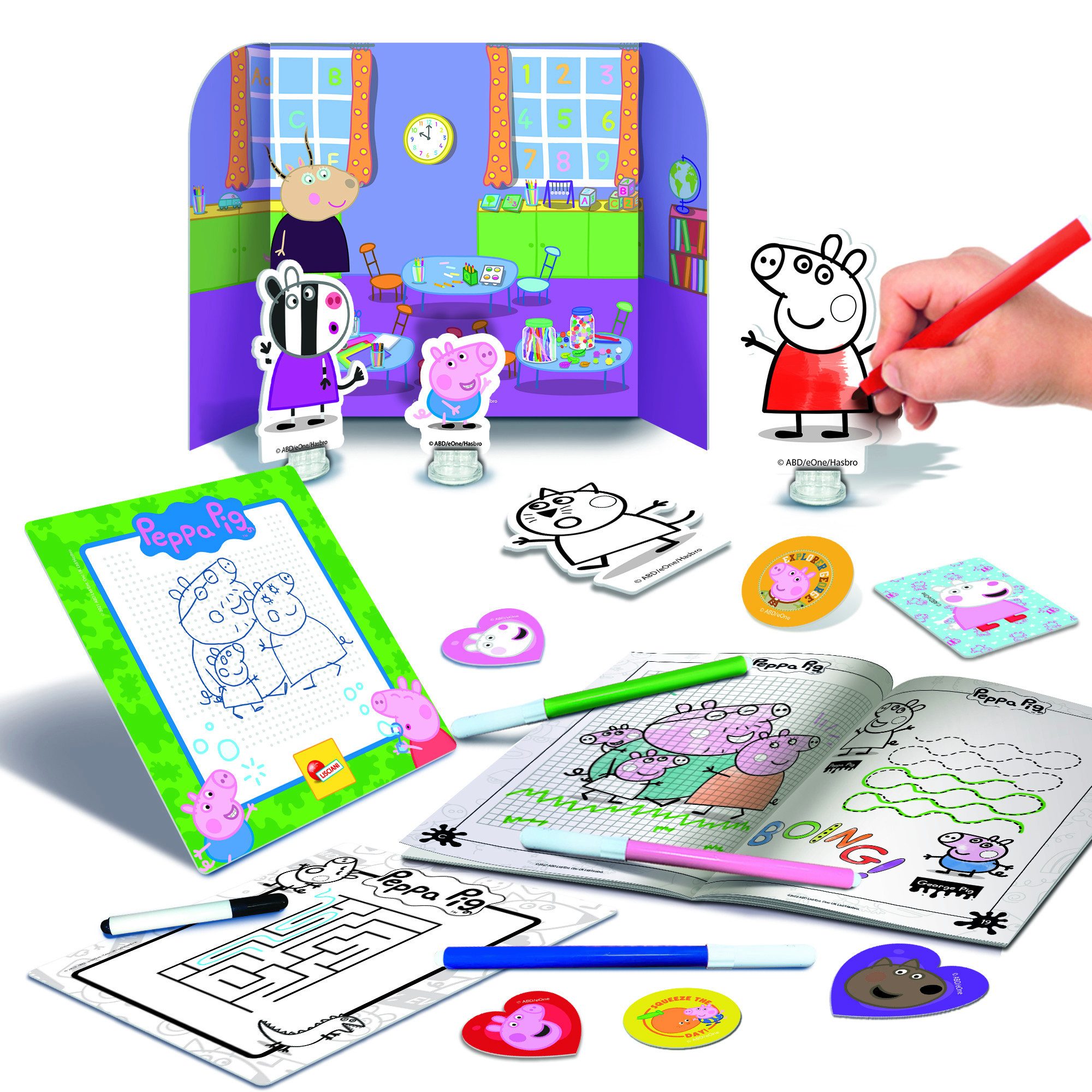 Lisciani Kreativset Peppa Wutz Mal- und Zeichenschule mit Rucksack