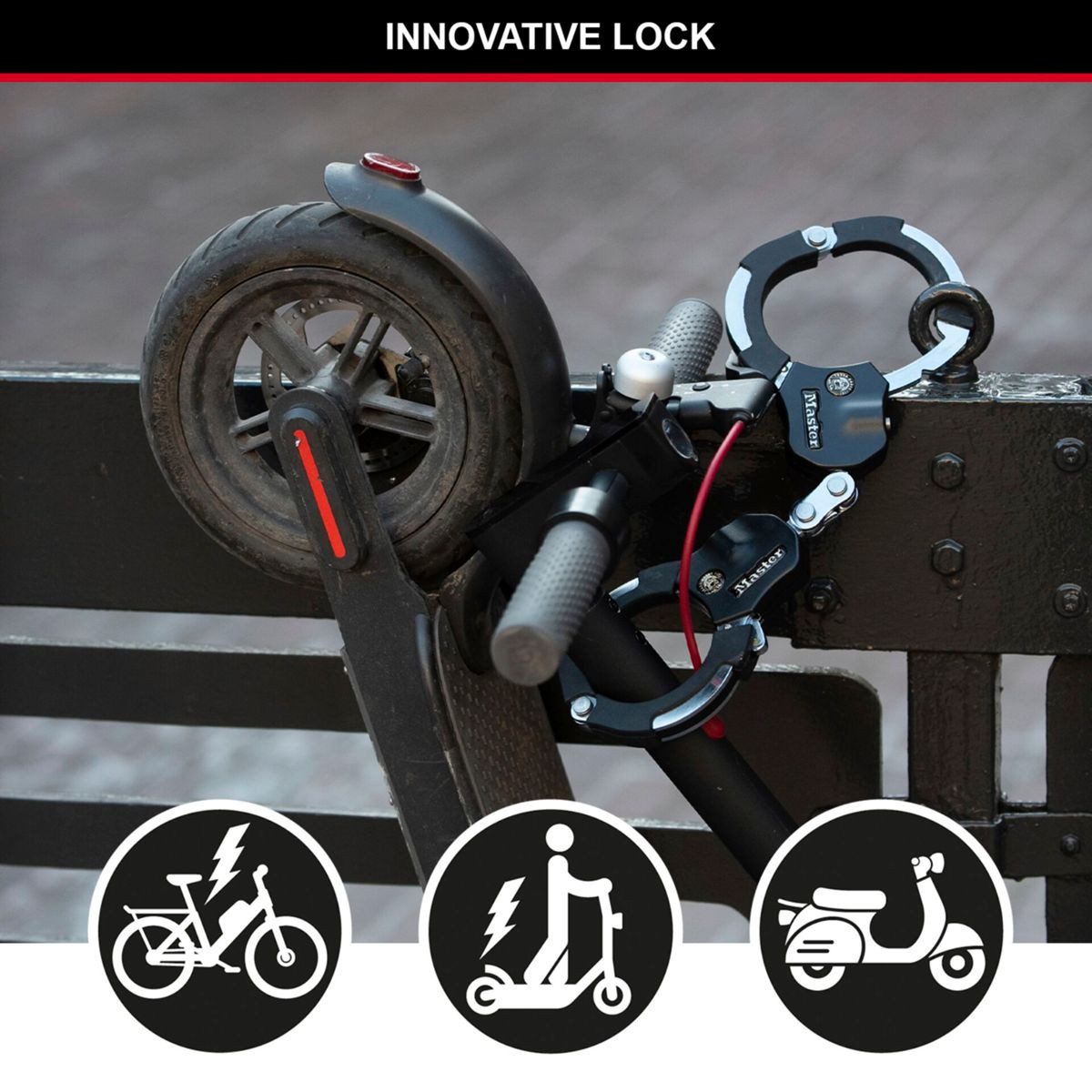 Master Lock Street Cuff mit Schlüssel Kurz 8200EURDPRO Diebstahlalarm