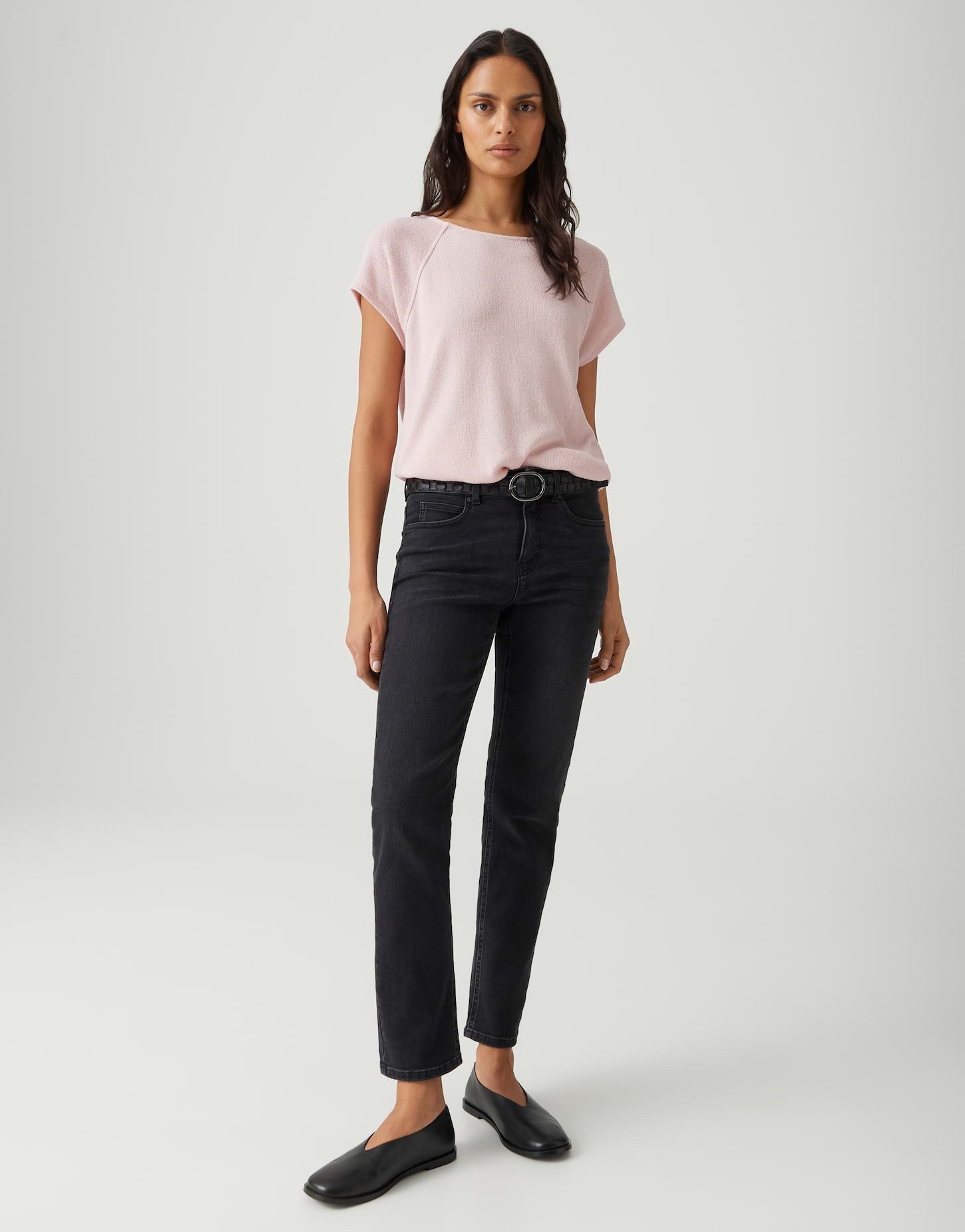 OPUS PANTS Slim-fit-Jeans MELLY BASE Slim Jeans mit Powerstretch Mid Rise Vielseitig kombinierbar für Looks