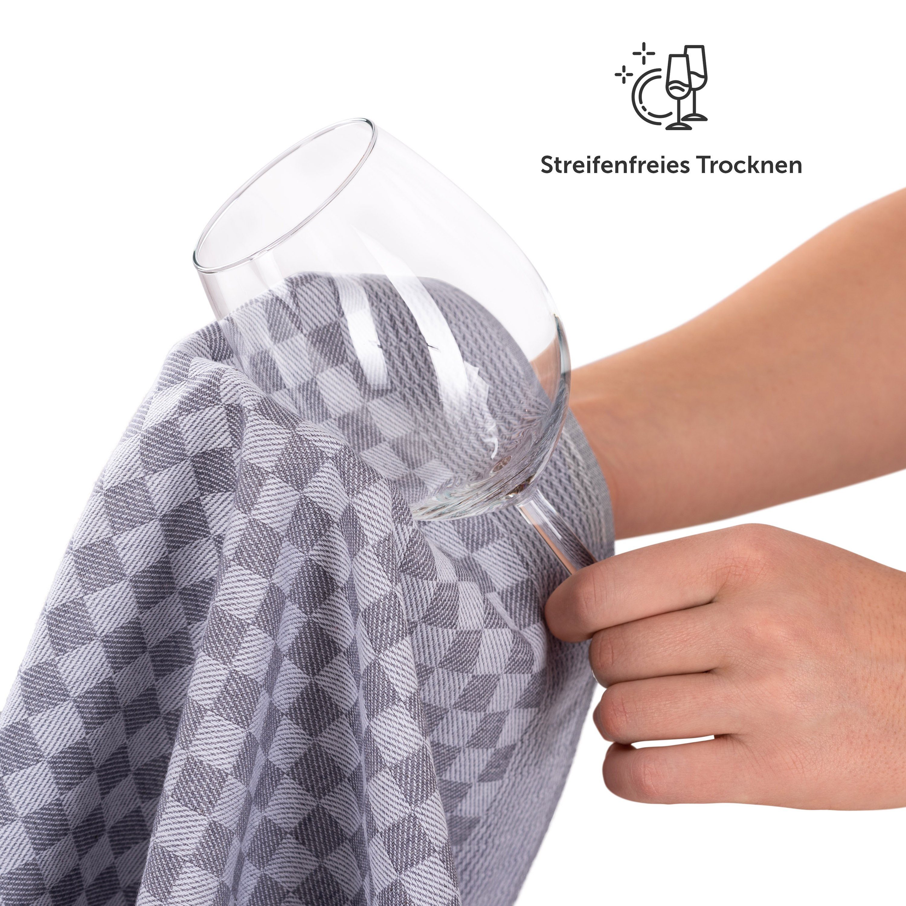 Blumtal Geschirrtuch Premium Geschirrhandtücher in 50 x 70 cm, (Set, 5-tlg., 5, 10 oder 20 Geschirrtücher), 100% Baumwolle, Oeko-TEX® Zertifiziert