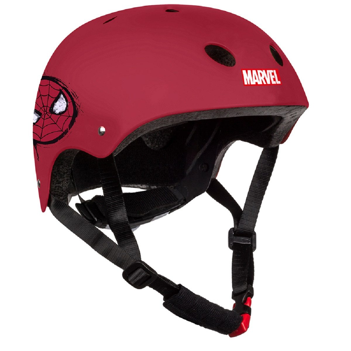 The AVENGERS Kinderfahrradhelm Spiderman für Fahrräder & Scooter EN 1078 zertifiziert 52-56 cm
