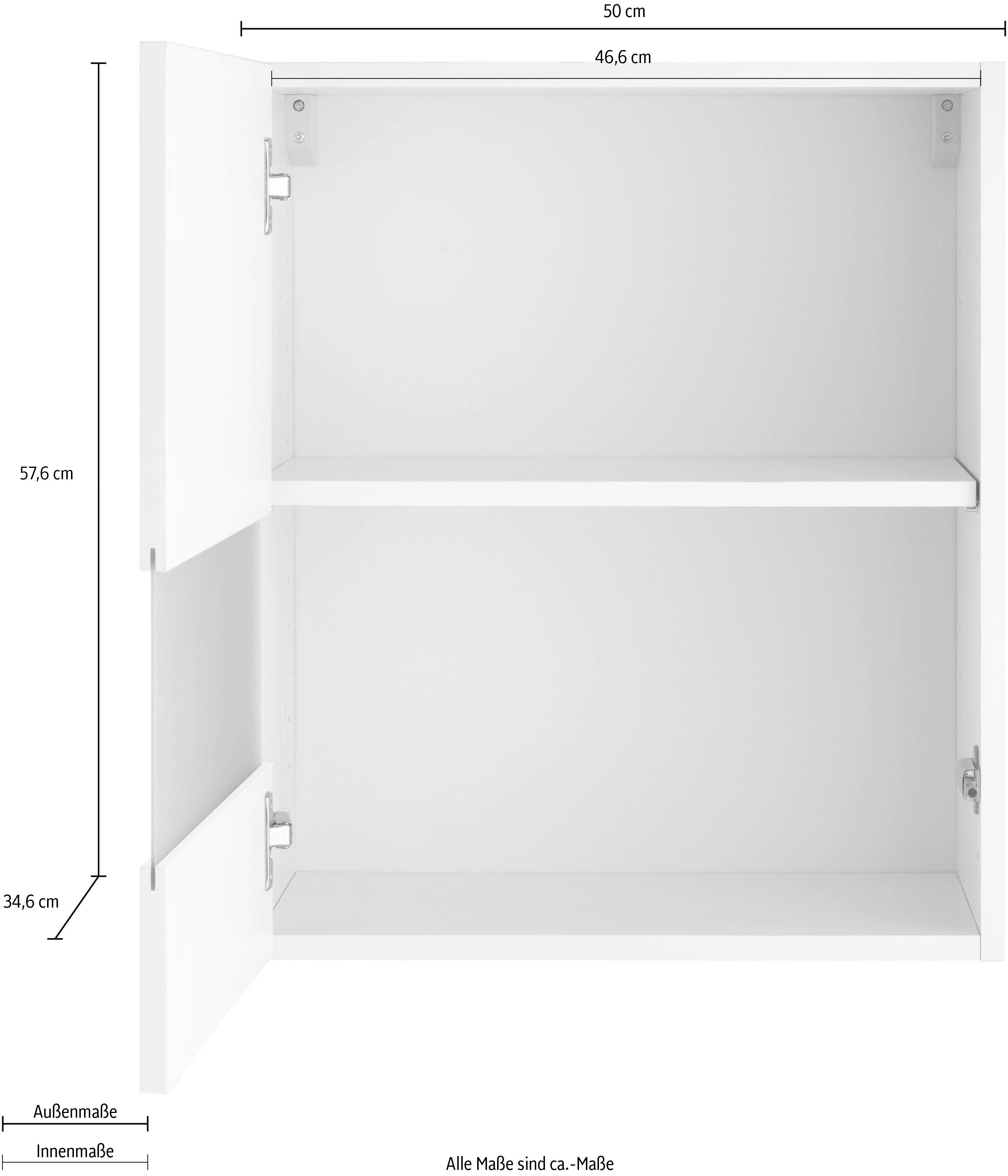 OPTIFIT Glashängeschrank weiß/weiß cm Breite weiß | Roth 50