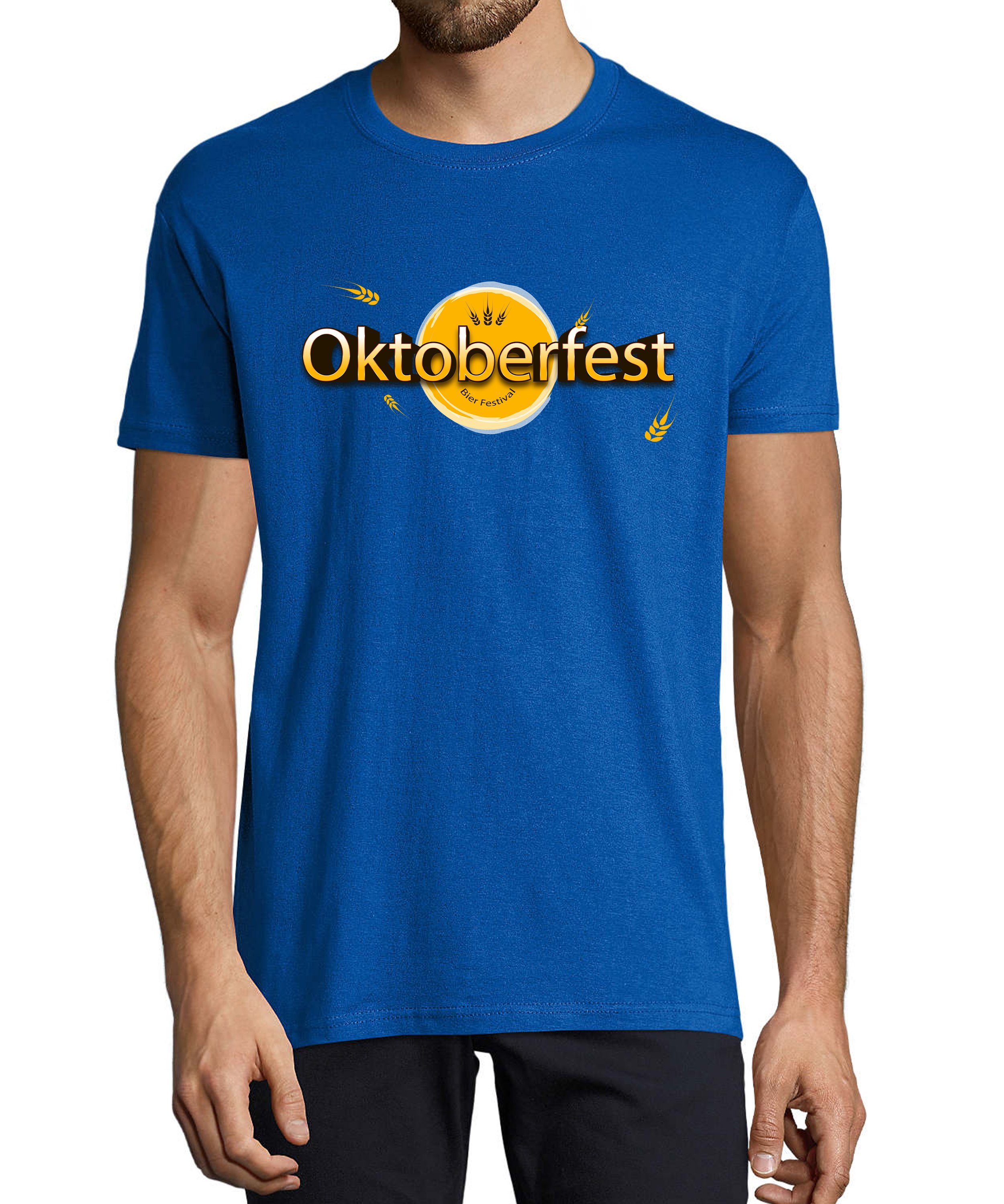 MyDesign24 T-Shirt Herren Party Shirt - Trinkshirt Oktoberfest T-Shirt Bier Festival Baumwollshirt mit Aufdruck Regular Fit, i325 royal blau