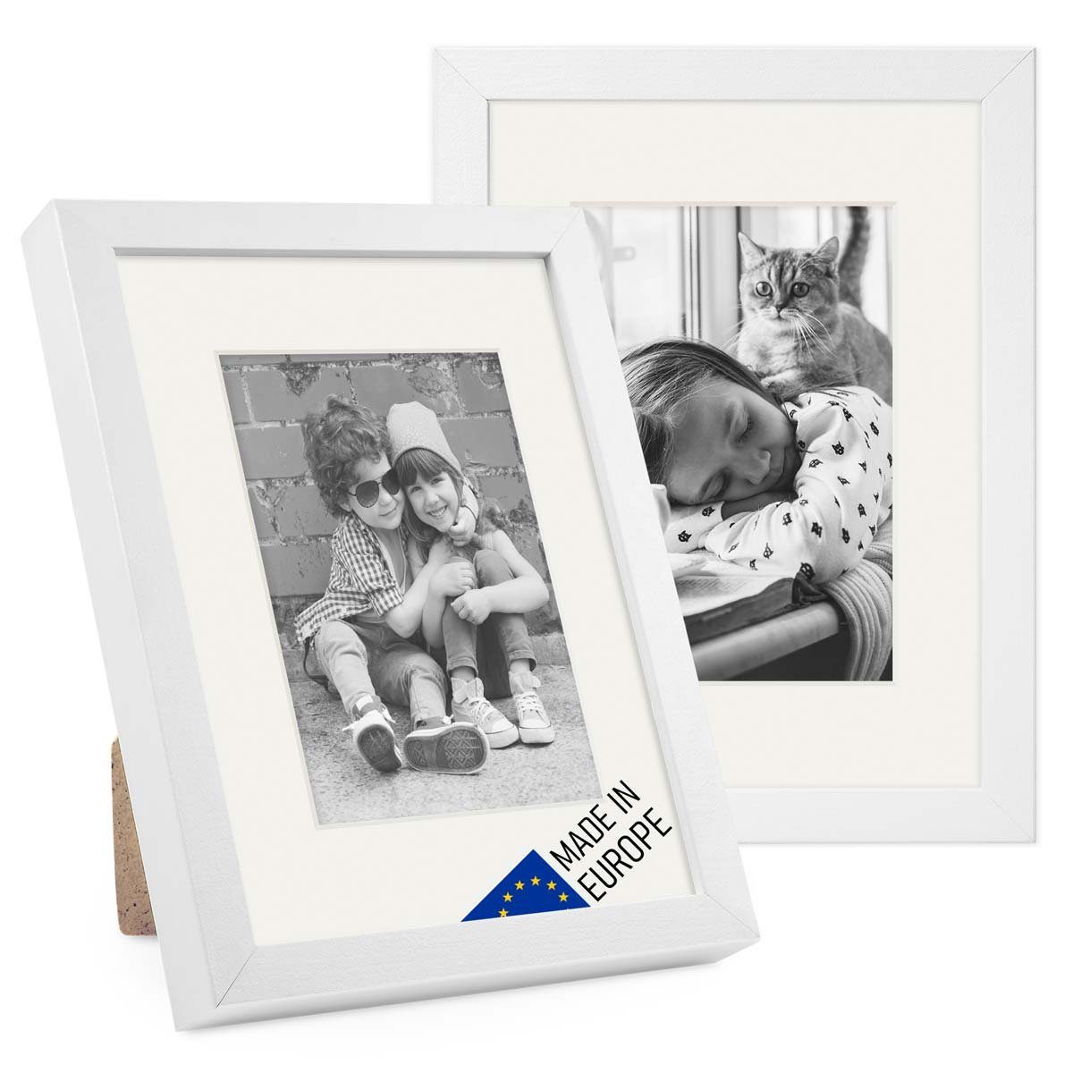 PHOTOLINI Bilderrahmen 2er Set Echtholz mit günstig online kaufen