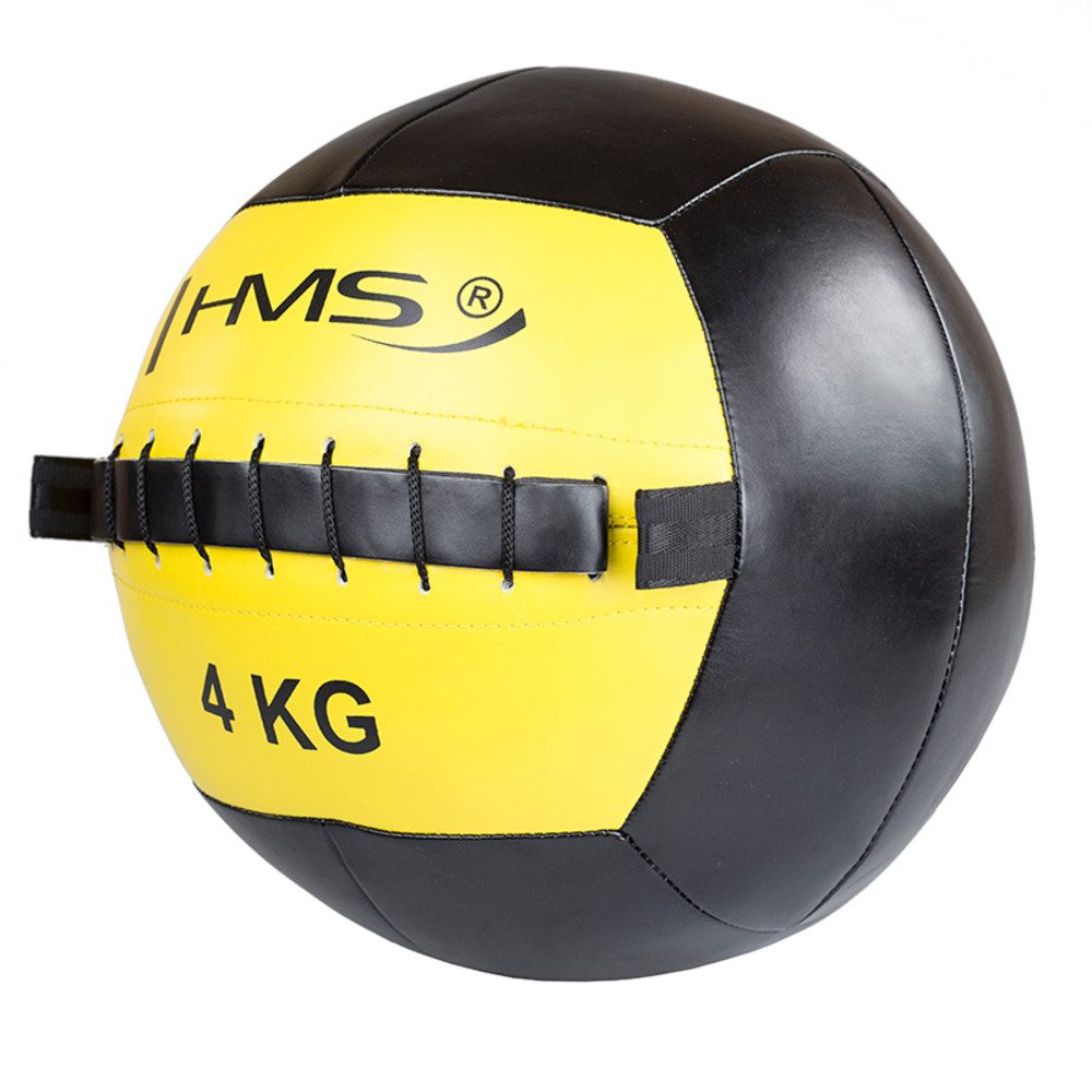 HMS Gymnastikball Trainingsball Medizinball 4 kg (1-St., Krafttraining), Robuste Oberfläche für sicheren Grip und lange Lebensdauer