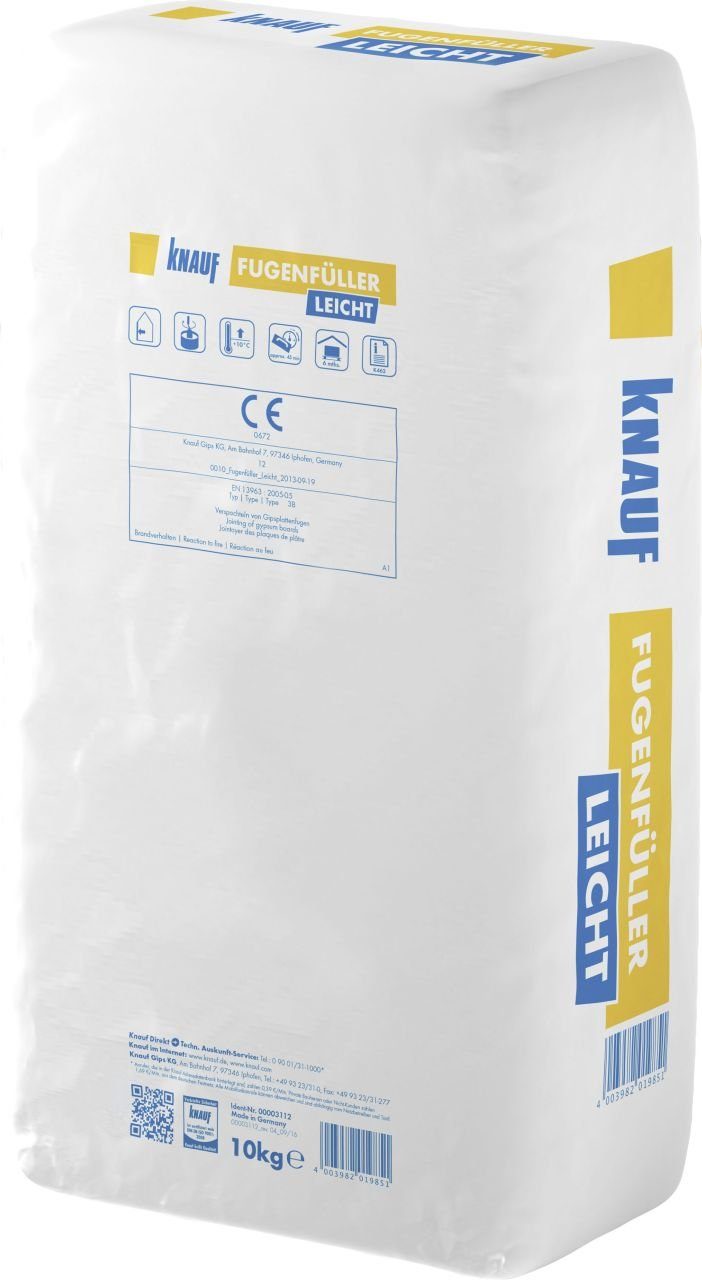 KNAUF Spachtelmasse Knauf Spezialgips Fugenfüller Leicht 10 kg