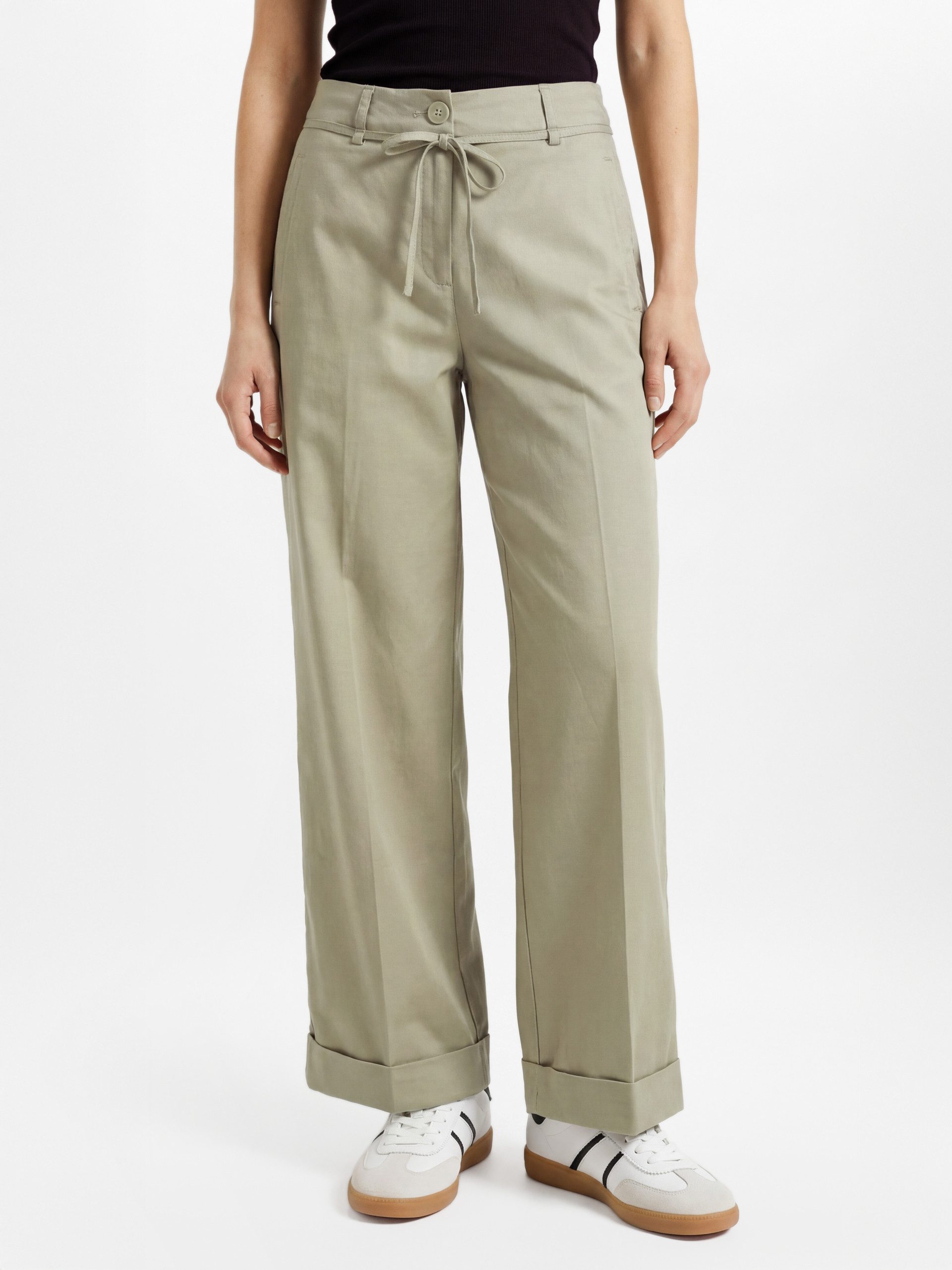 OPUS Bundfaltenhose Meeri Bloom