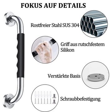 Avisto Haltegriff Haltegriff 2 Stück Set für Badezimmer Edelstahl 30cm für Seniore, Sicherheitsduschstange, bis zu 500 Pfund halten.