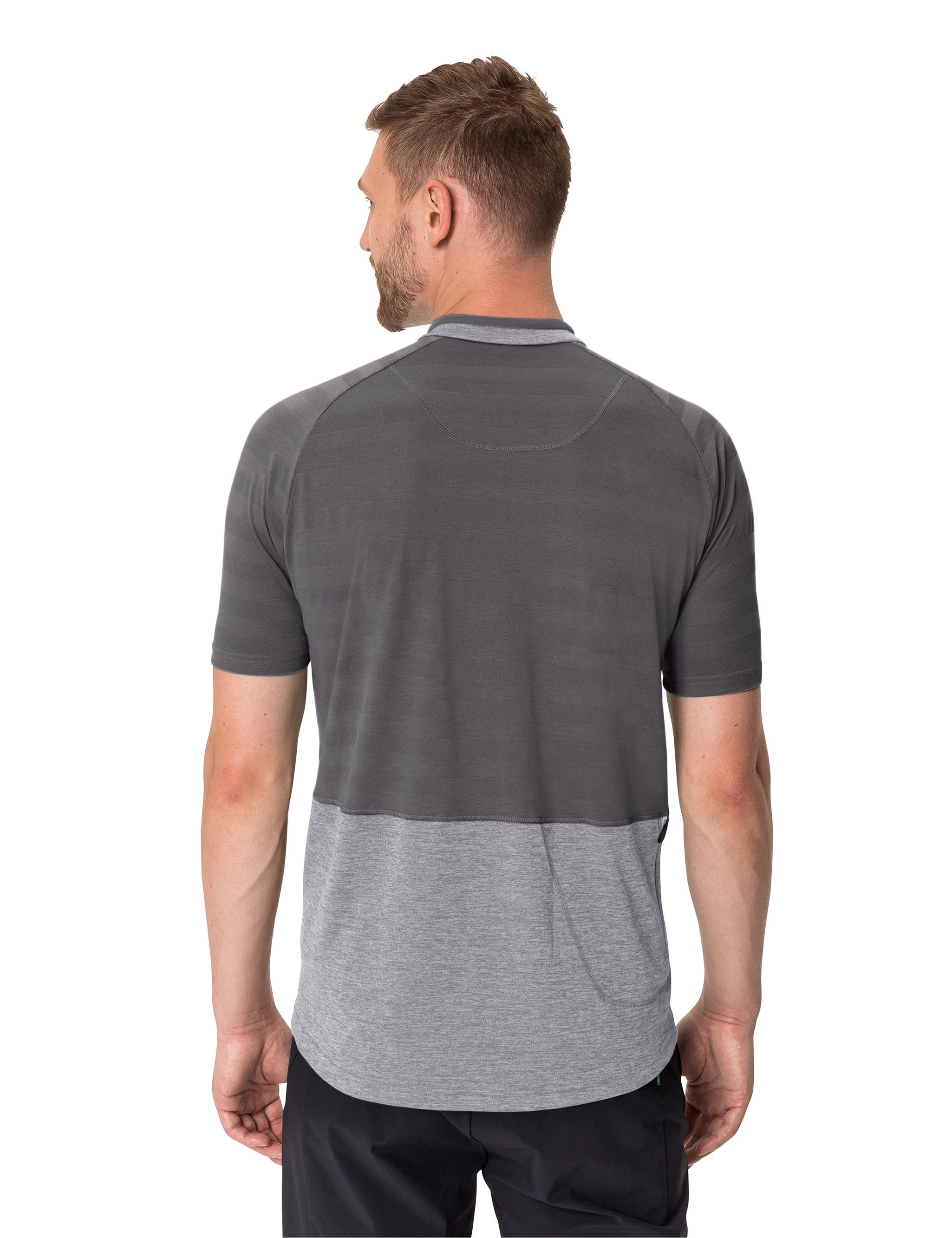 melange/iron III Men's (1-tlg) T-Shirt grey VAUDE Grüner Tamaro Knopf Shirt