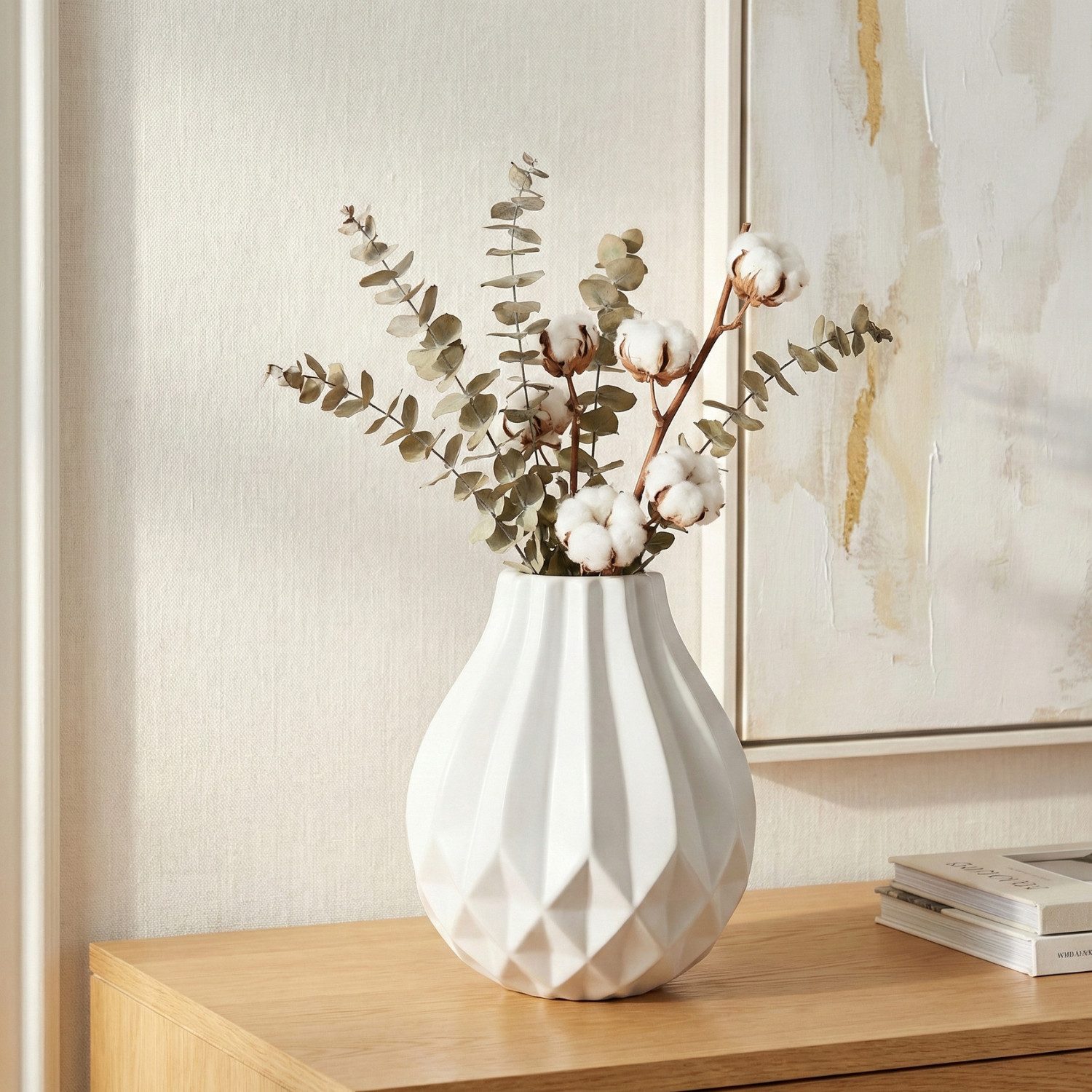 alesvelt Dekovase NORA Moderne hochwertige Keramik Vase Ø22,5X25,5 CM Grau (1-stk)