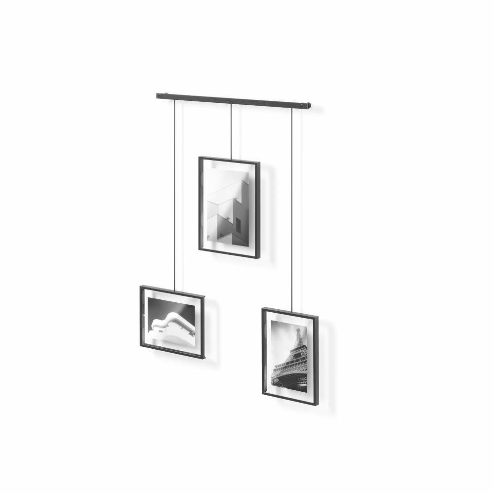 Umbra (3 3 Schwarz, St) für Bilderrahmen-Set Collage Foto Set Bilder Exhibit 3-tlg.,