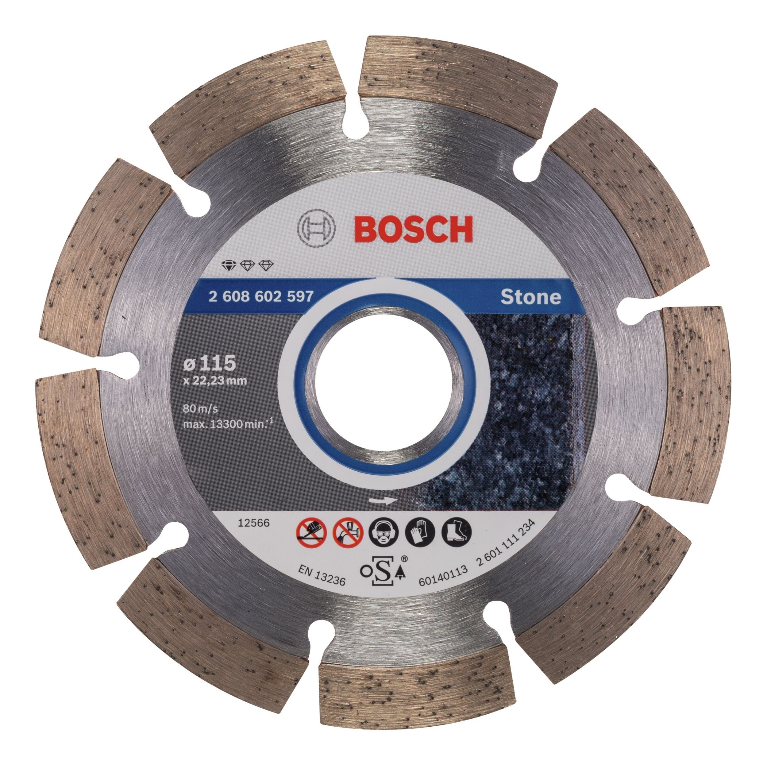 115 10 Stone BOSCH - x Standard 1,6 x for 22,23 Ø mm, 115 x Diamanttrennscheibe Trennscheibe, mm