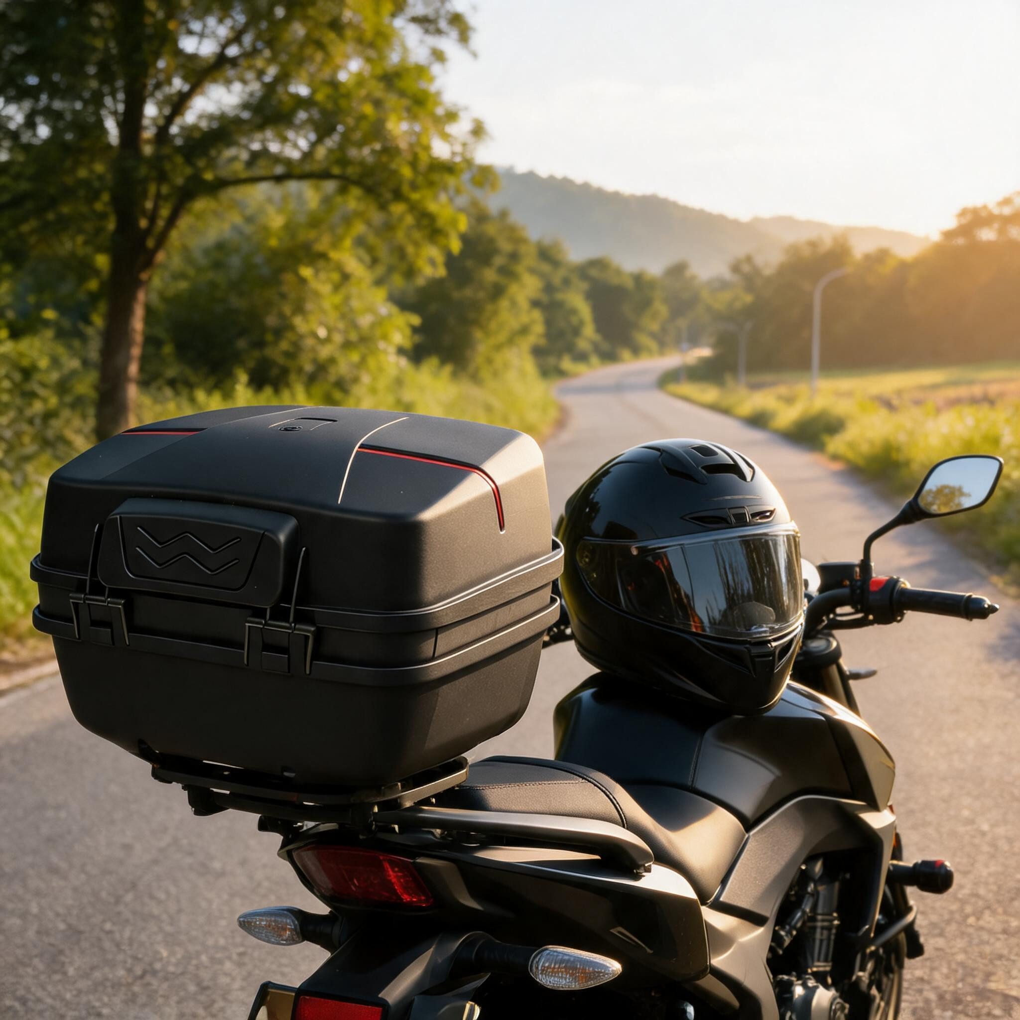 GarveeMore Topcase 46L Motorrad E Bike Topcase Wasserdicht Motorrad Heckbox
