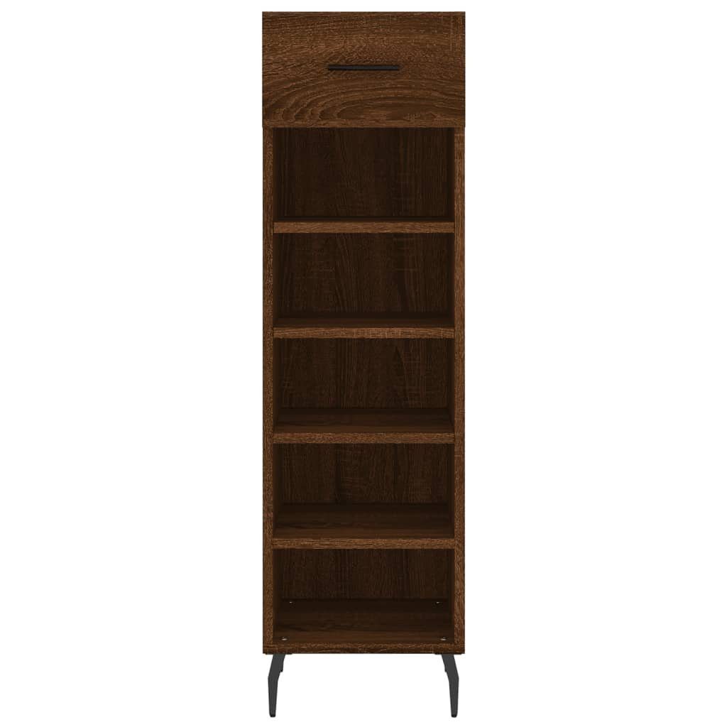 Braun vidaXL cm Braune Holzwerkstoff Kleiderschrank Eiche Eichen-Optik 30x35x105 Schuhschrank (1-St)