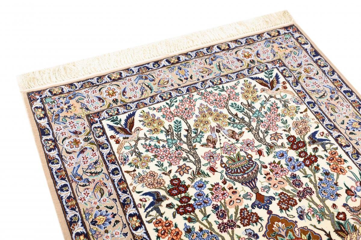 108x163 Seidenkette rechteckig, Isfahan Höhe: Trading, Handgeknüpfter Orientteppich, mm Orientteppich Nain 6