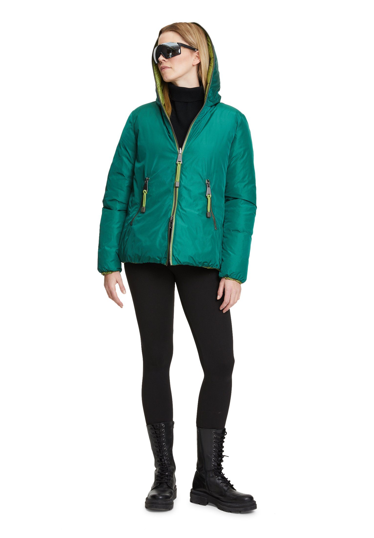 Steppjacke Kapuze mit Barclay Materialmix Grasshopper Betty