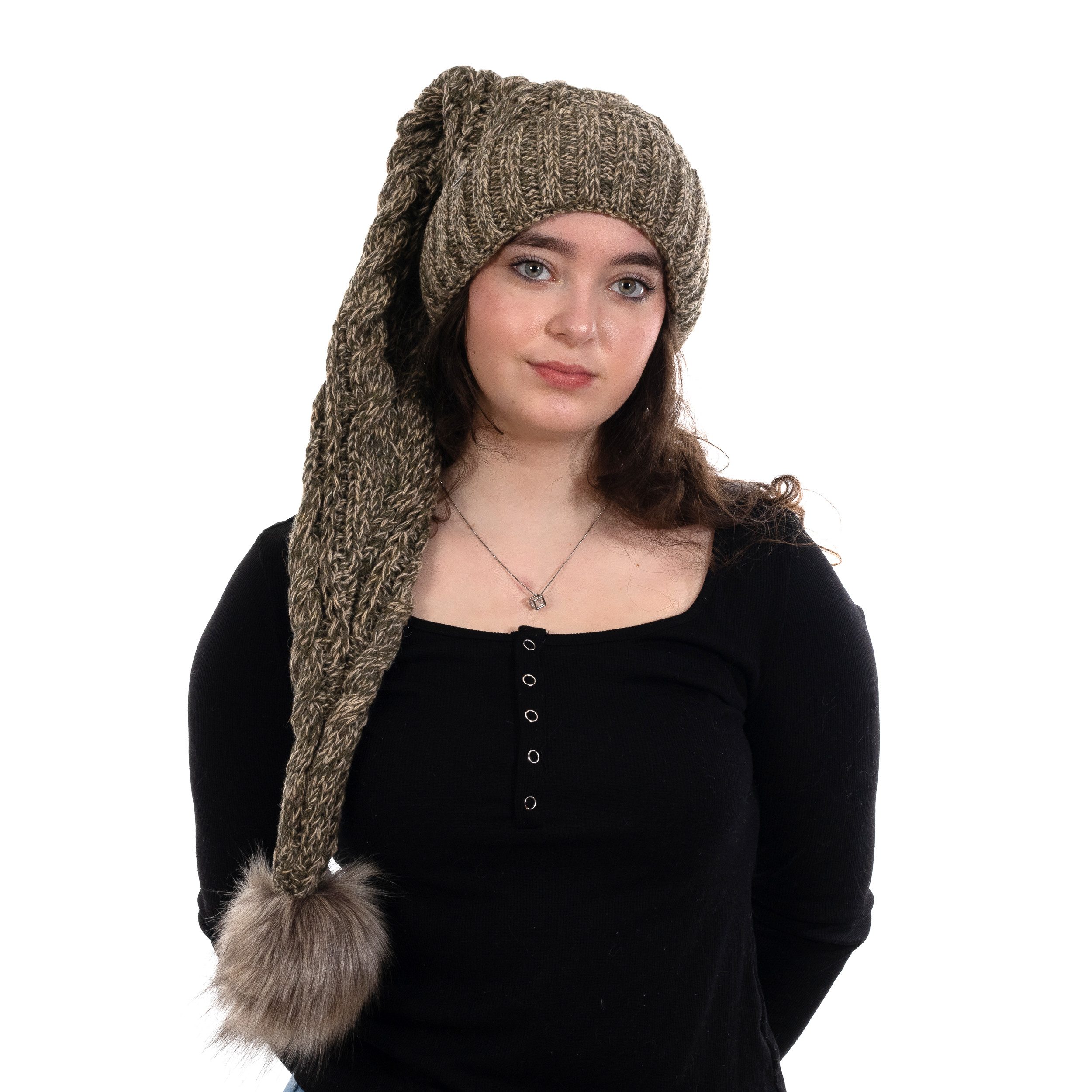 Strickmütze Birendy Beanie A111 Mütze Zipfelmütze Pudelmütze Wintermütze
