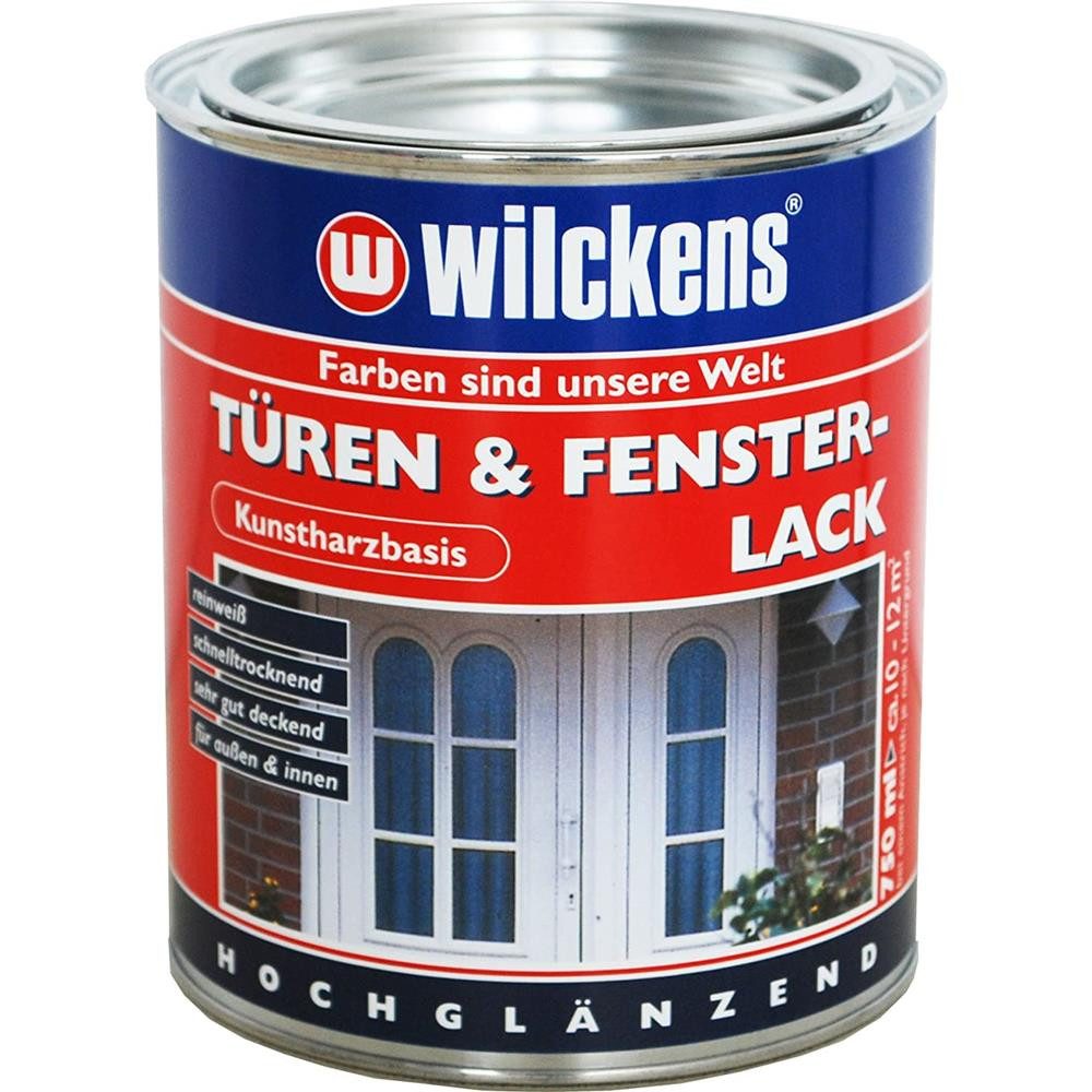 Wilckens Farben Tür- und Fensterlack, hochglänzend, Weiß, 750 ml