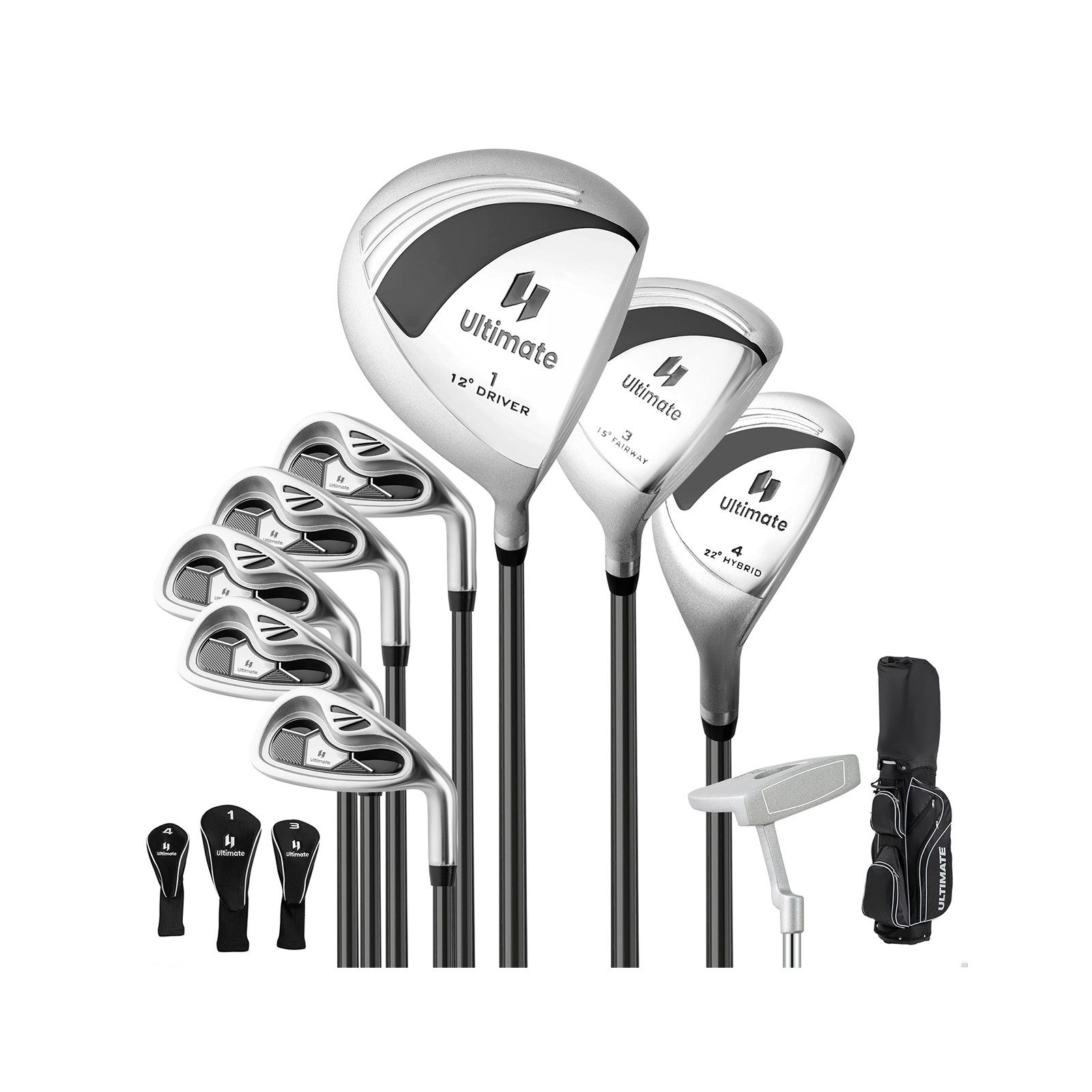 COSTWAY Golfschläger + Golfbag, Komplettes Golfschläger-Set für Damen