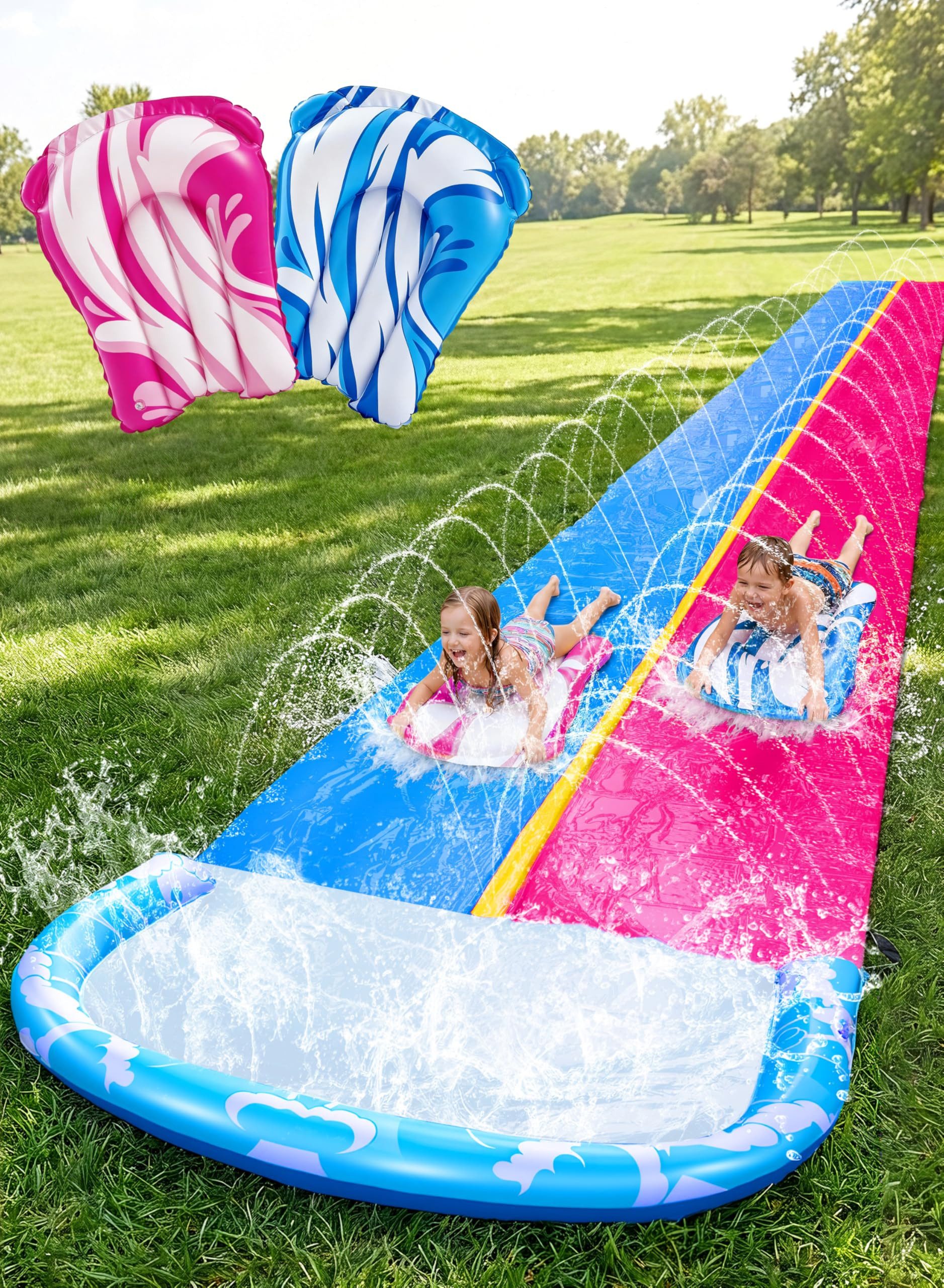 JOYIN Wasserrutsche JOYIN 685.8cm Wasserrutsche & 2 Boards, lang, schwer, für Kinder