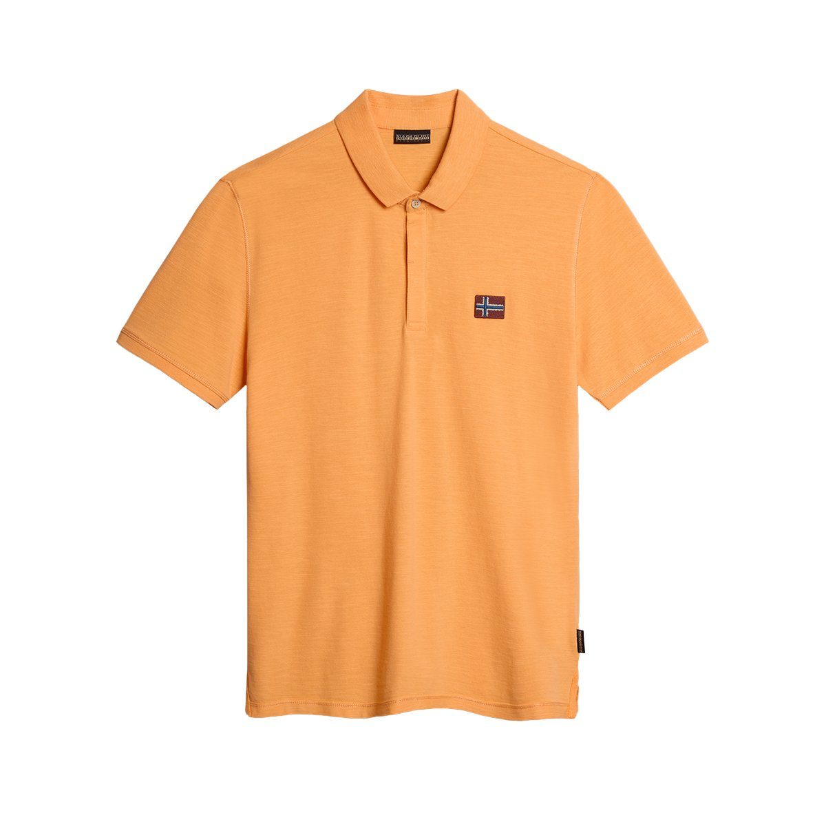 Napapijri Poloshirt NP0A4G2M Herren Mock(A571) aufgesticktem Ebea Orange 1 Poloshirt Logo mit