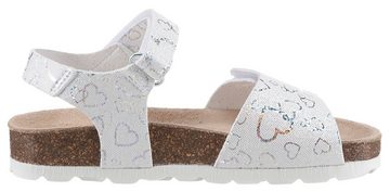 KIDSWORLD Sandale, Sommerschuh, Klettschuh, Sandalette, mit schimmerndem Herzchenprint