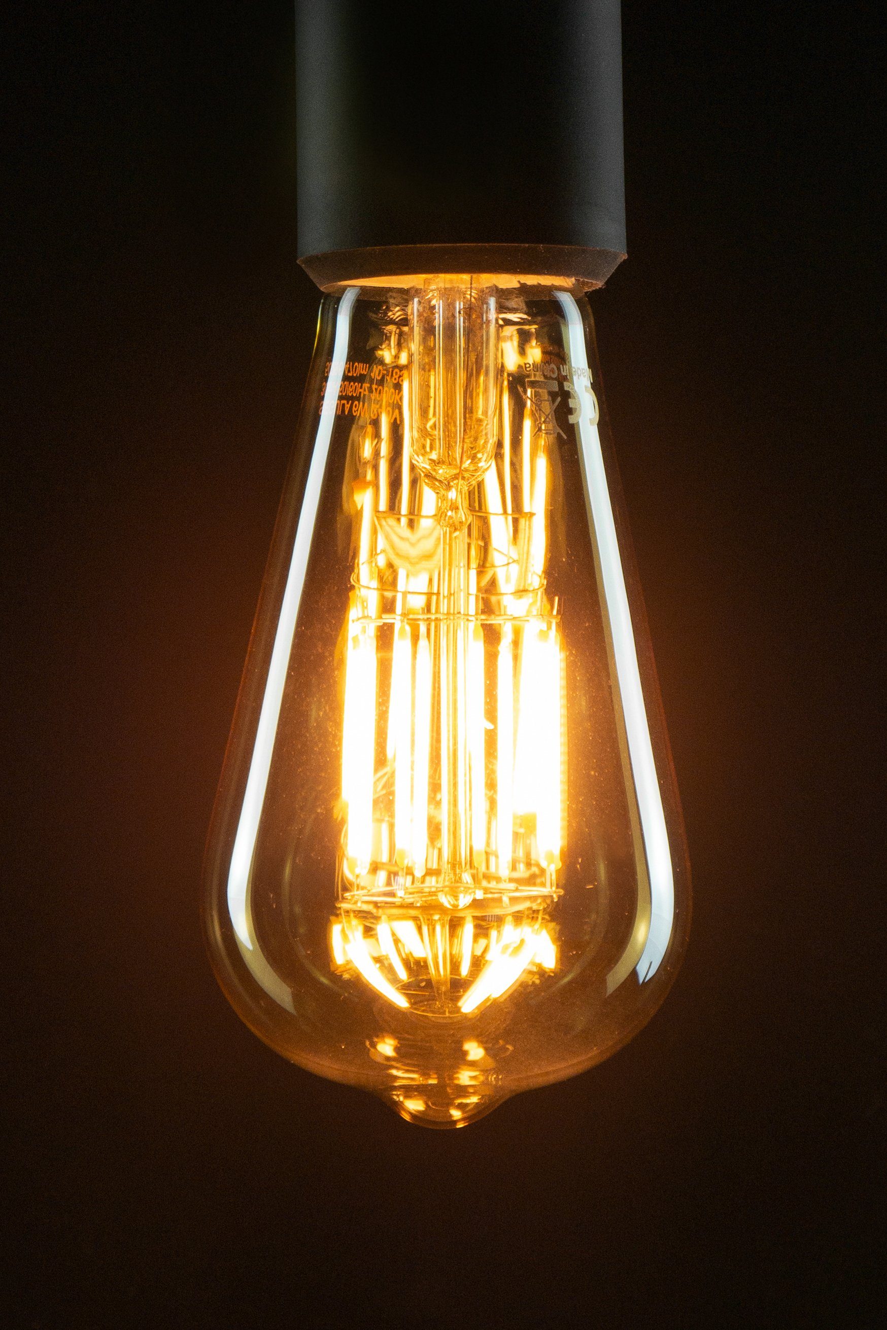 SEGULA LED-Leuchtmittel LED Rustika gold, E27, Warmweiß, dimmbar, E27, Rustika, gold