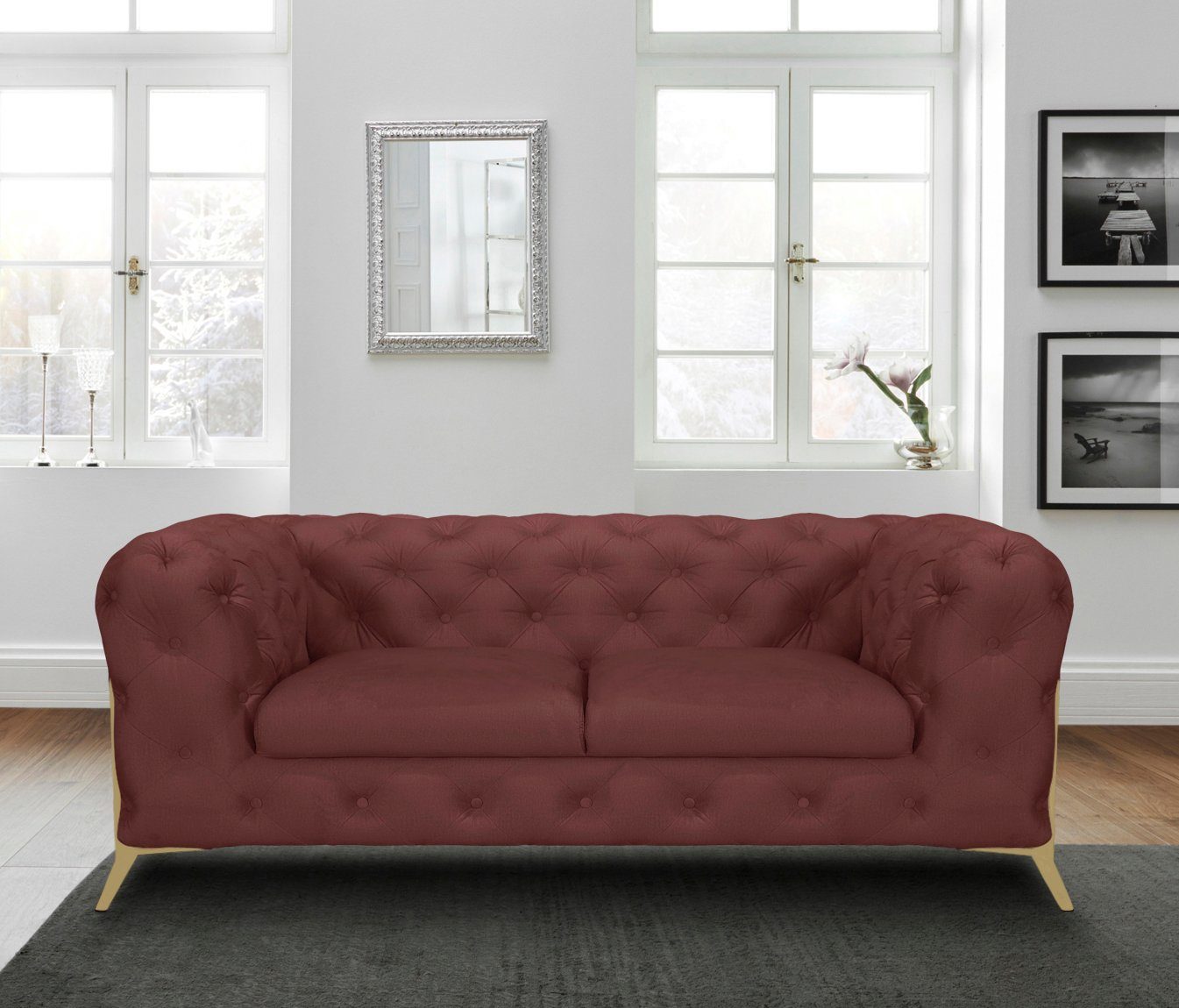 Leonique Chesterfield-Sofa Amaury, aufwändige Knopfheftung, moderne günstig online kaufen