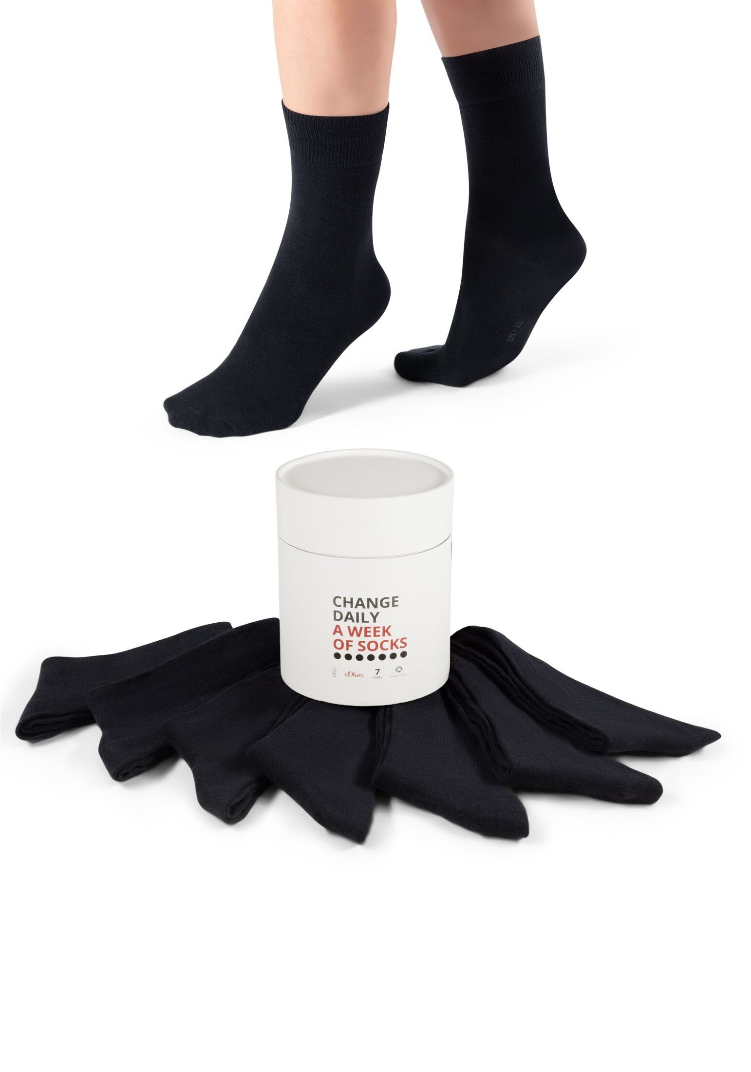 s.Oliver Socken Sockenbox 7er Pack günstig online kaufen