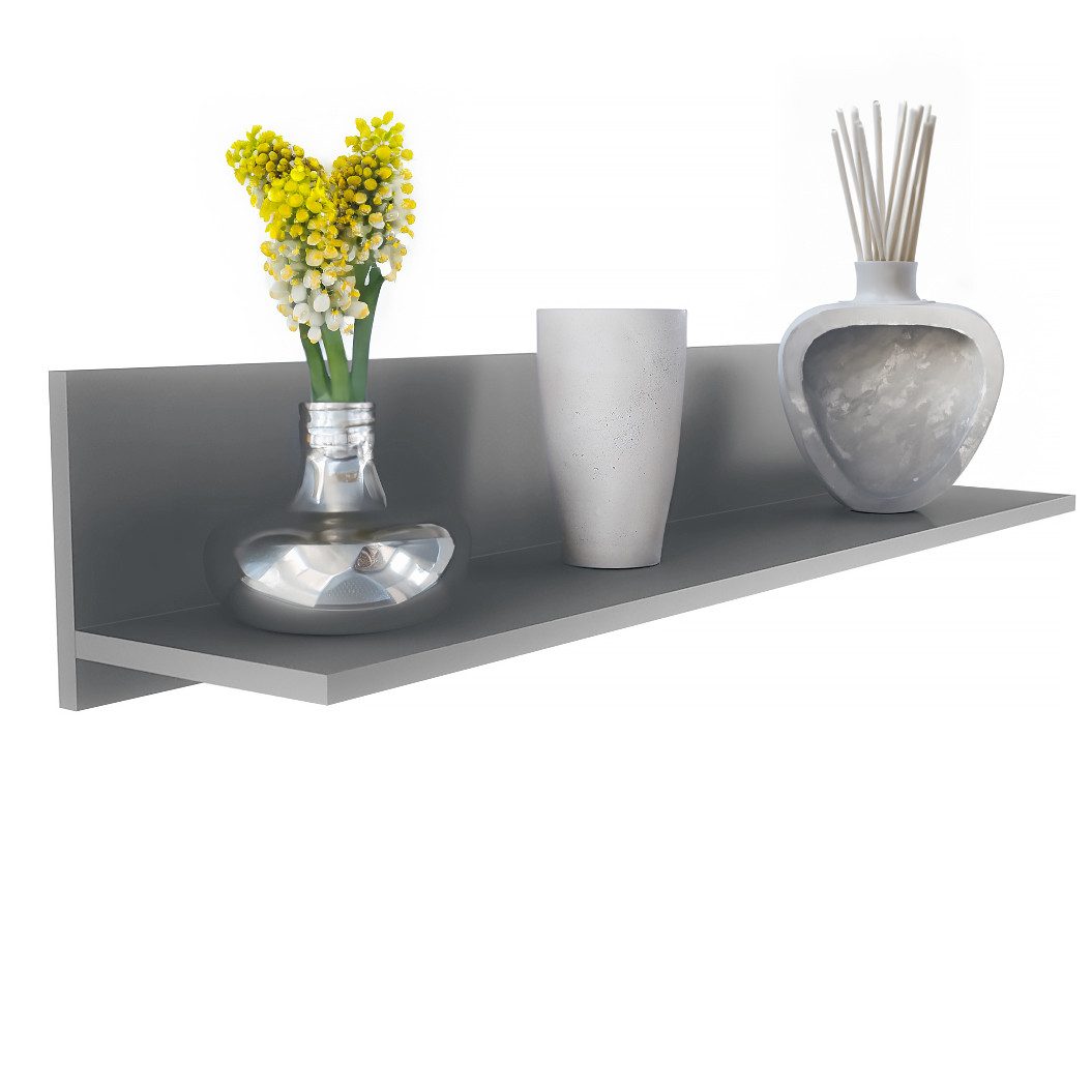 Vladon Wandregal Skadu, Schweberegal, Anthrazit matt (97,5 x 18,5 x 18,5 cm günstig online kaufen