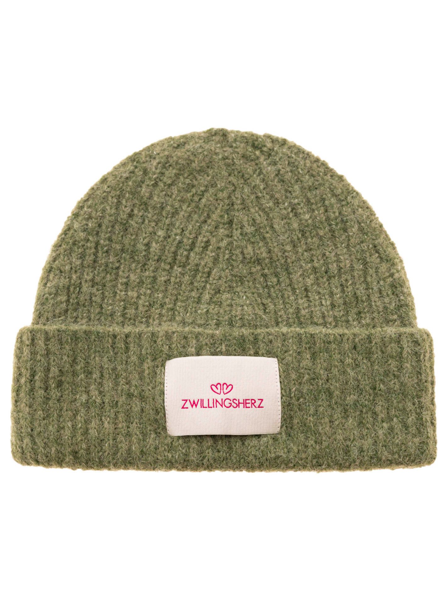 Zwillingsherz Strickmütze "Zwillingsherz Patch" gerippt, mit günstig online kaufen