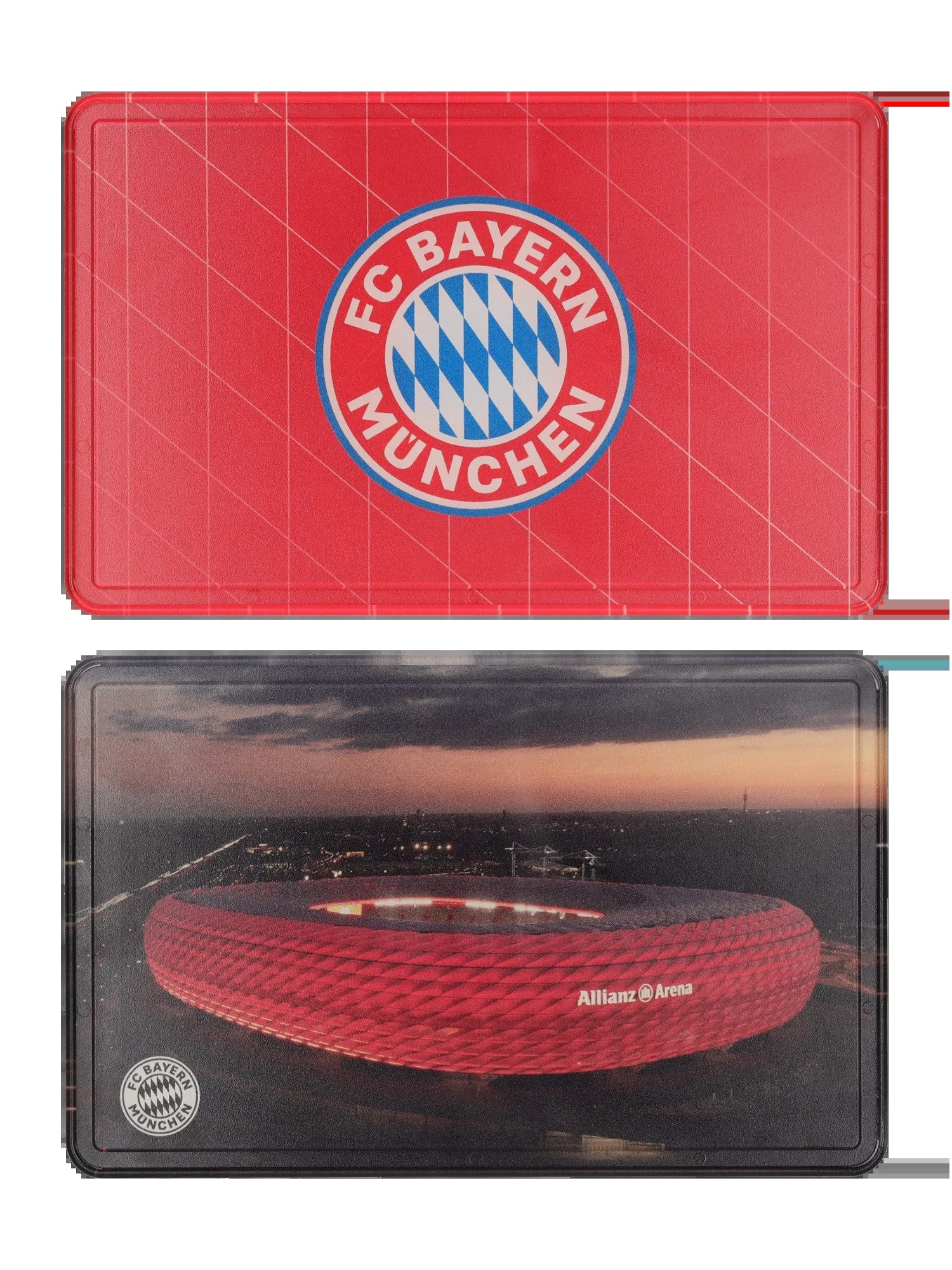 FC Bayern München Brotschneidebrett Brotzeitbrettchen 2er-Set, Kunststoff
