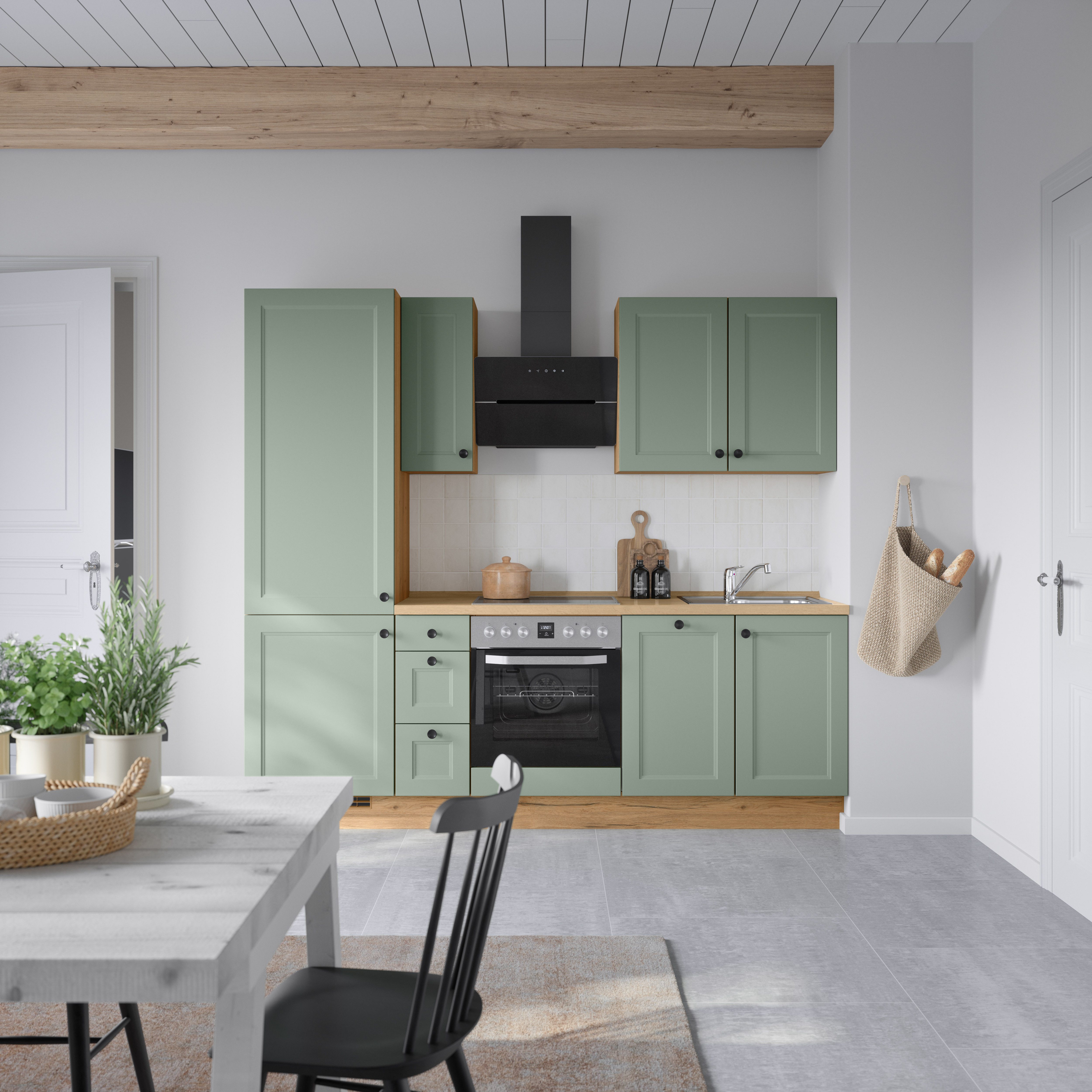 nobilia® Küchenzeile "Cascada II", NEU: individuell anpassbar mit gratis Profi-Beratung, vormontiert, Breite 240 cm, Ausrichtung wählbar, wahlw. mit E-Geräten